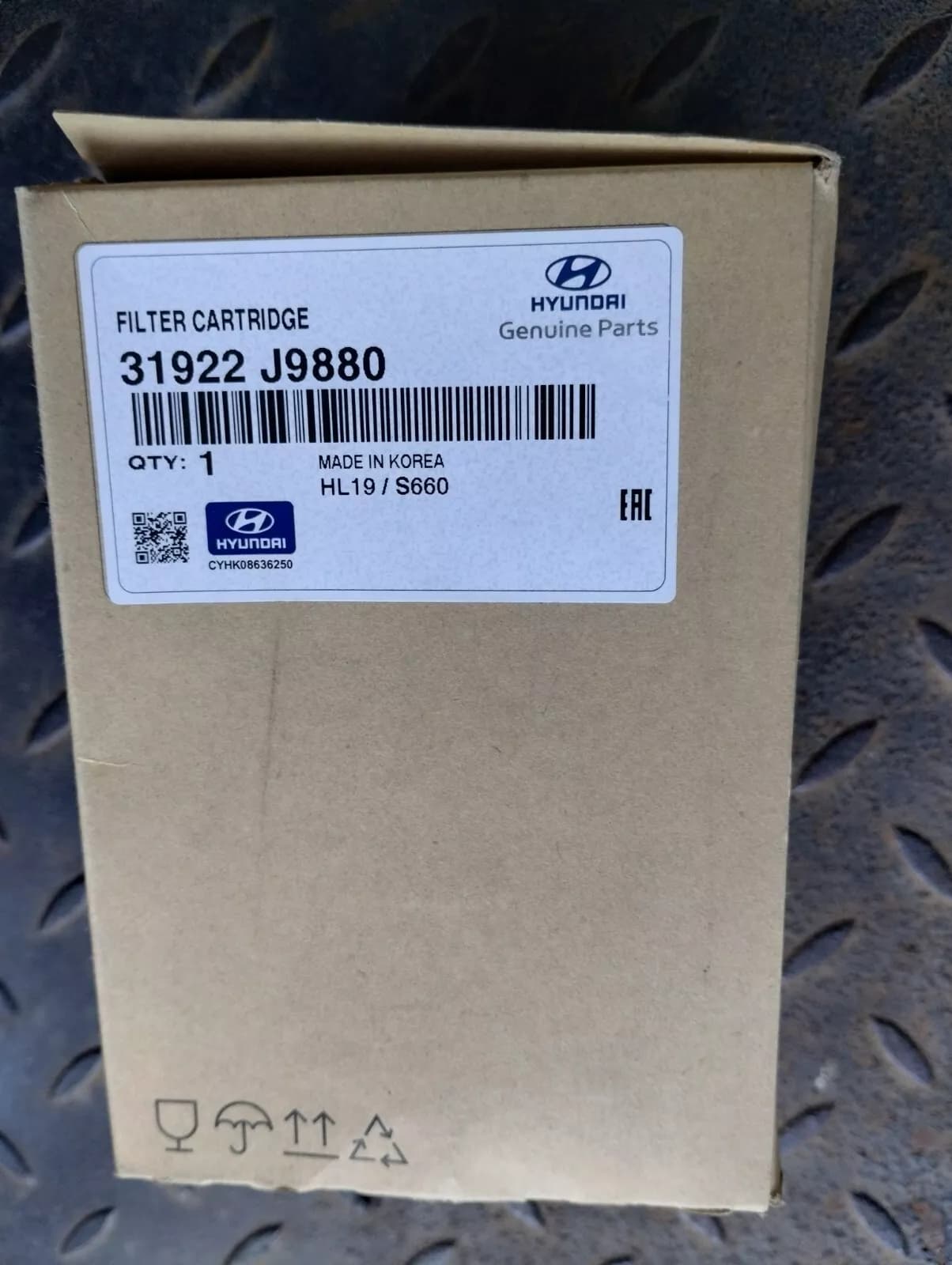 HYUNDAI original FILTER CARTRIDGE No: 31922J9880