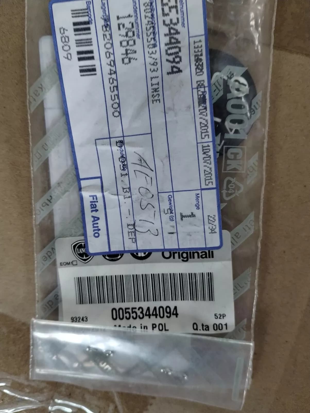 Genuine FIAT, Gear Knob No: 55344094