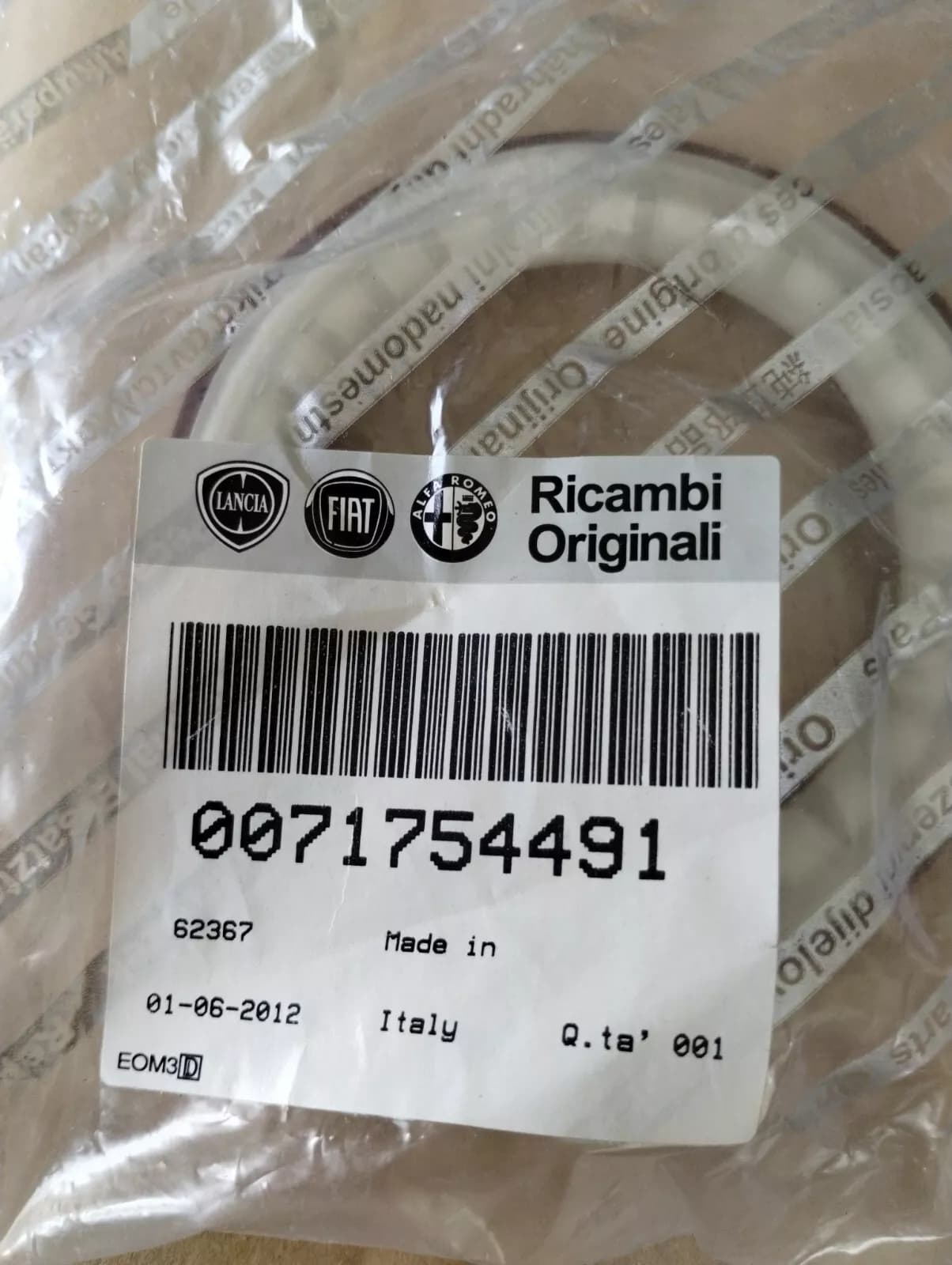 Genuine Fiat seal gasket No: 71754491