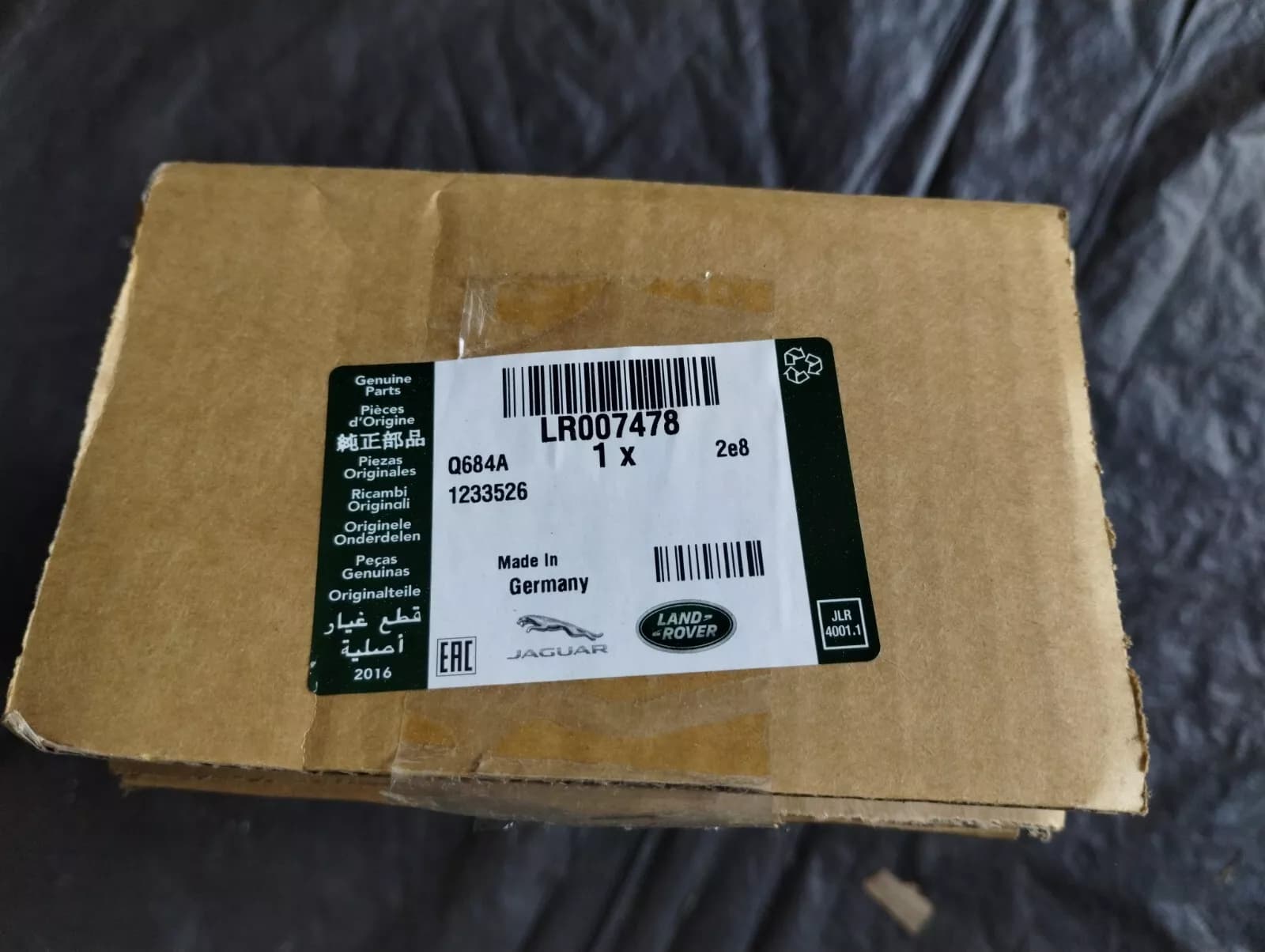 Jaguar, Land Rover, Air filter No: LR007478