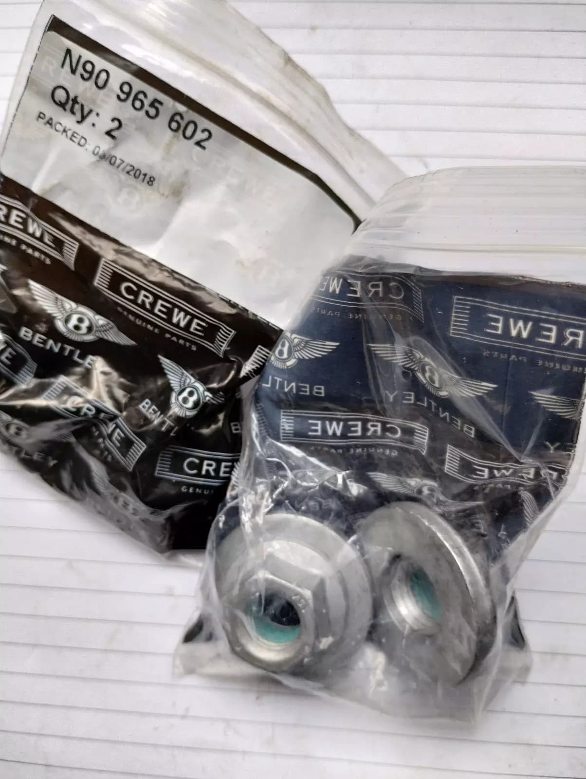 ORIGINAL VW GROUP PARTS, NUT WISHBONE 4 PCS No: N90965602