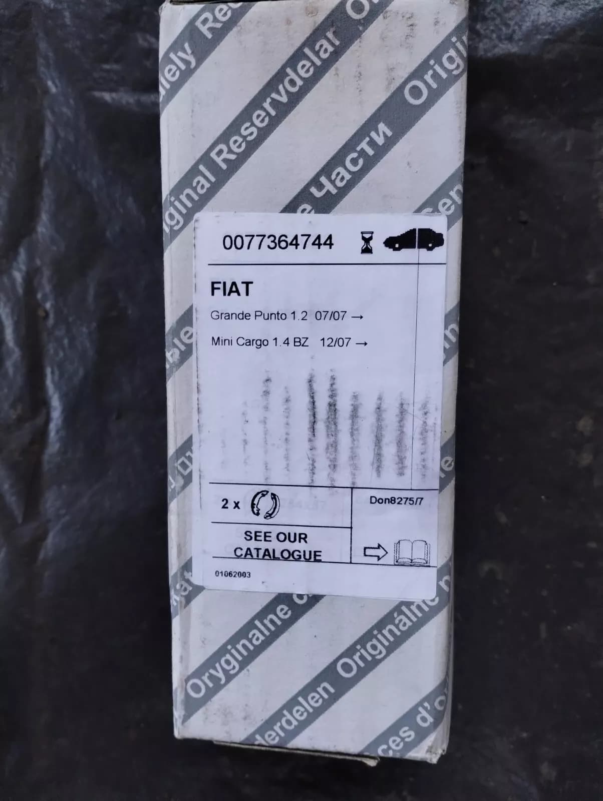 Genuine Fiat, BRAKE SHOE KIT No: 77364744