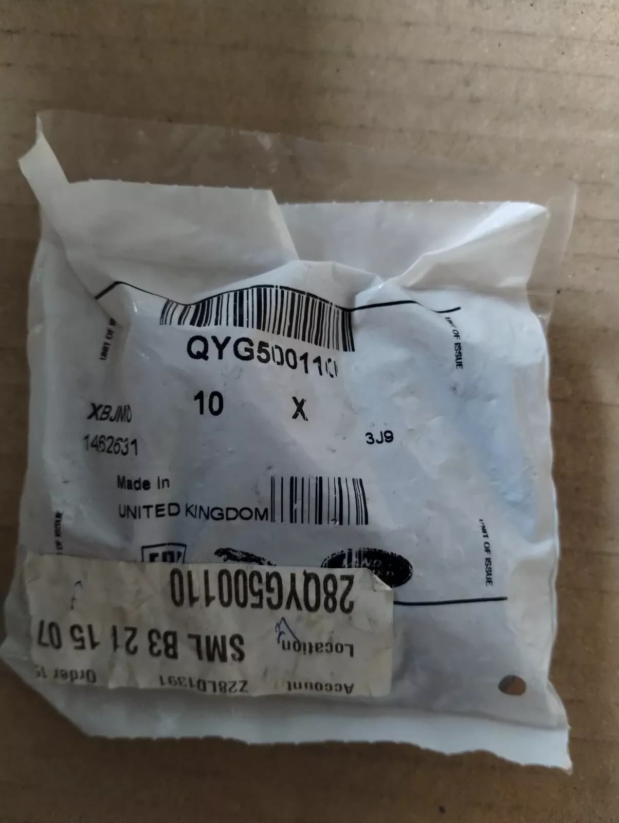 Jaguar, Land Rover, genuine bolt 10 pcs No: QYG500110