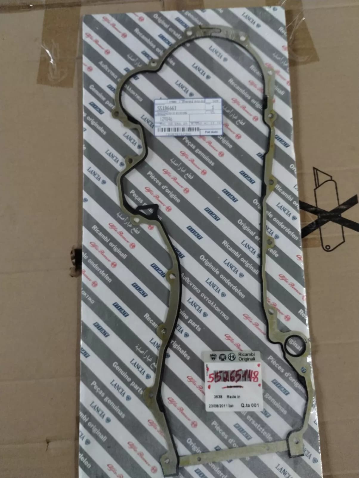 Genuine Fiat, Lancia, Alfa Romeo SEAL GASKET No: 55186663, 55265148