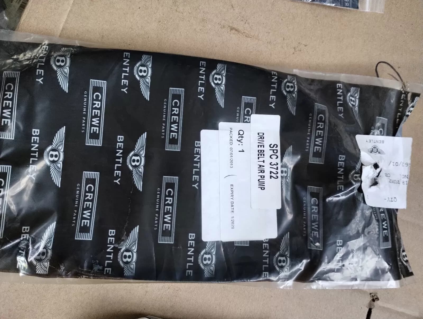 Bentley genuine DRIVE BELT AIR PUMP No:SPC3722