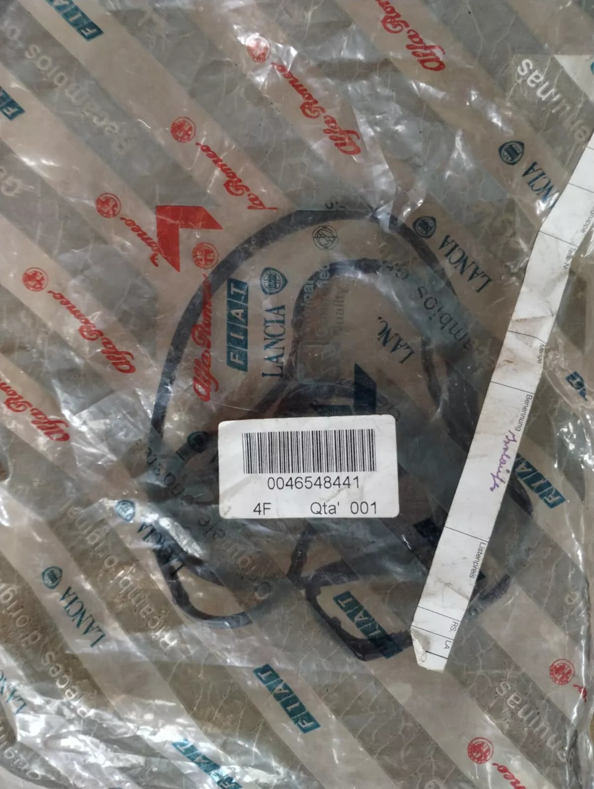 Genuine Fiat valvecover seal No : 46548441