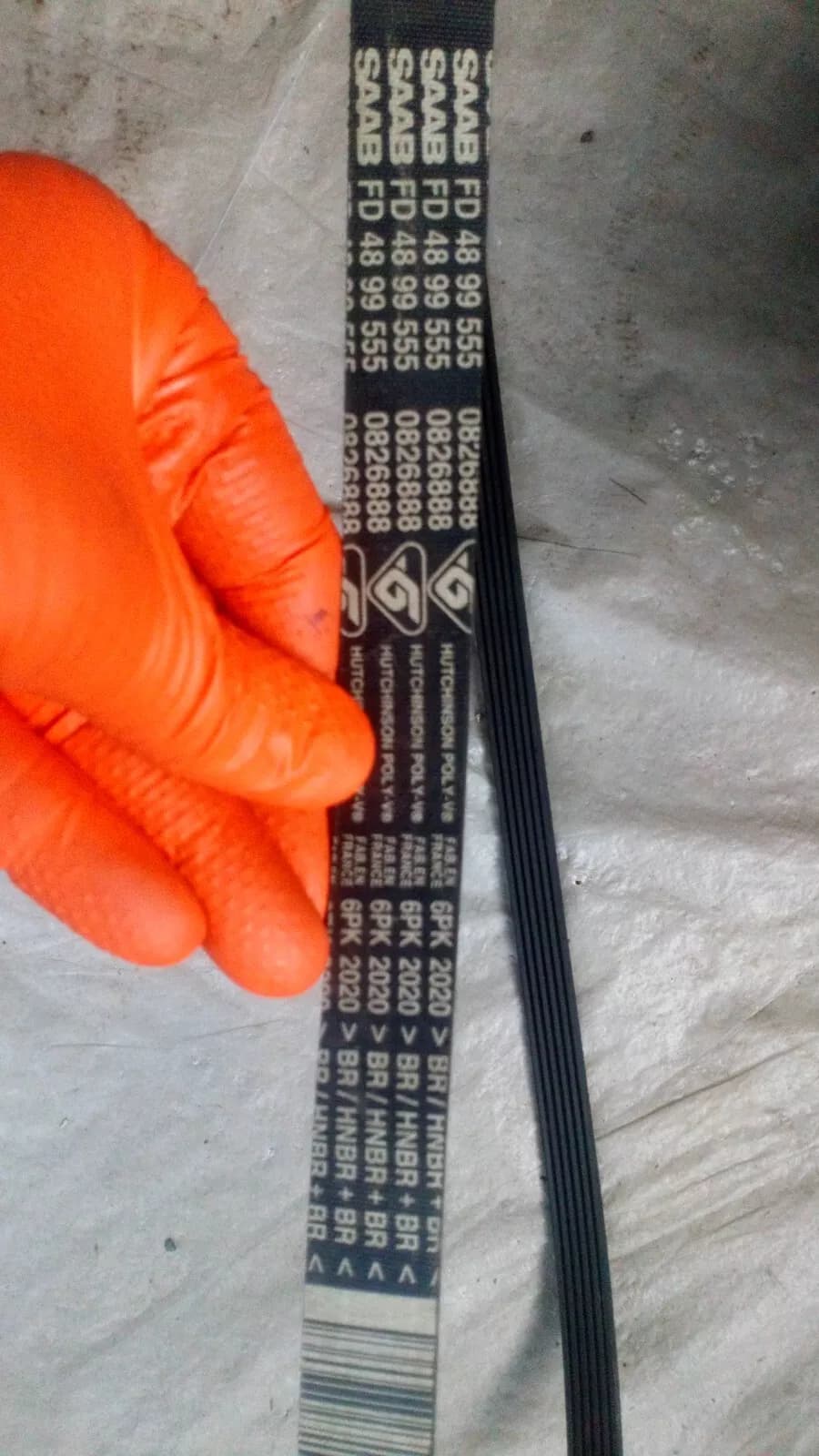 Saab original V-belt 6K2020 No: 4899555