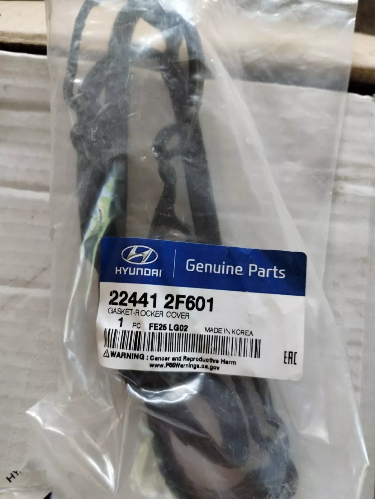 Genuine Hyundai, GASKET-ROCKER COVER 1 pcs no: 224412F601