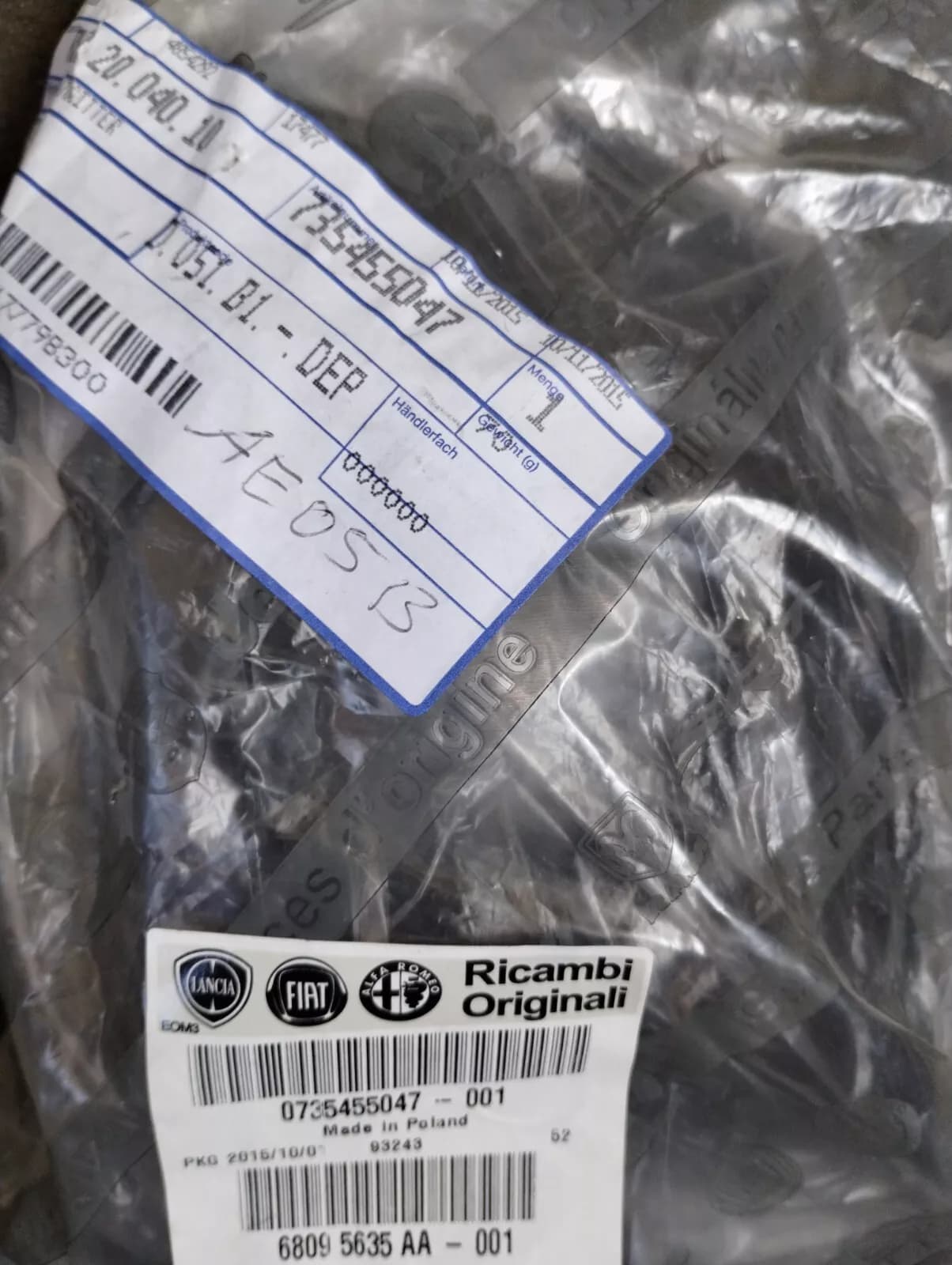 Genuine Fiat 500 bumper grill No : 735455047