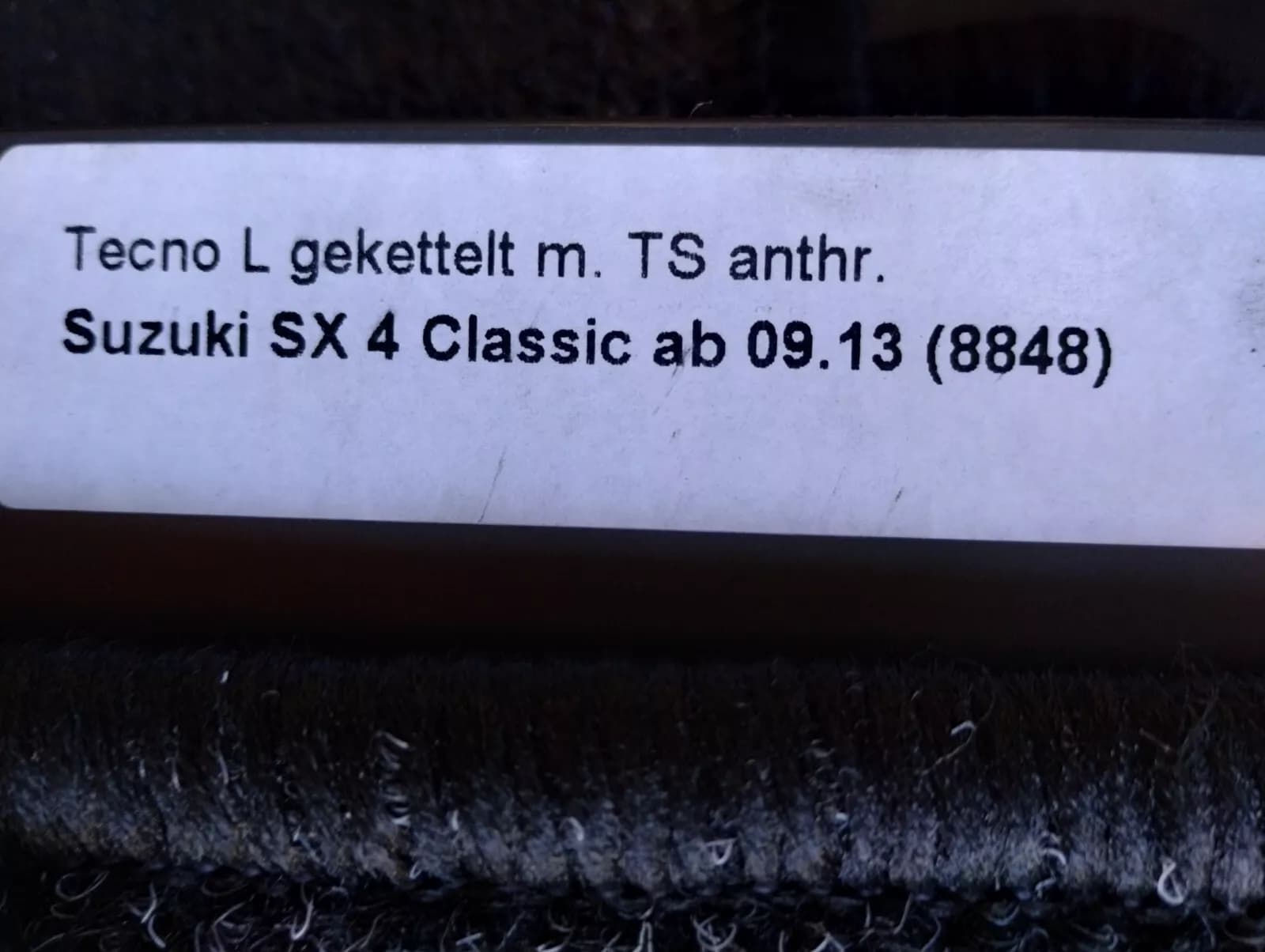 SUZUKI SX 4 Classic (from 09 13) floor mats NR: 8848