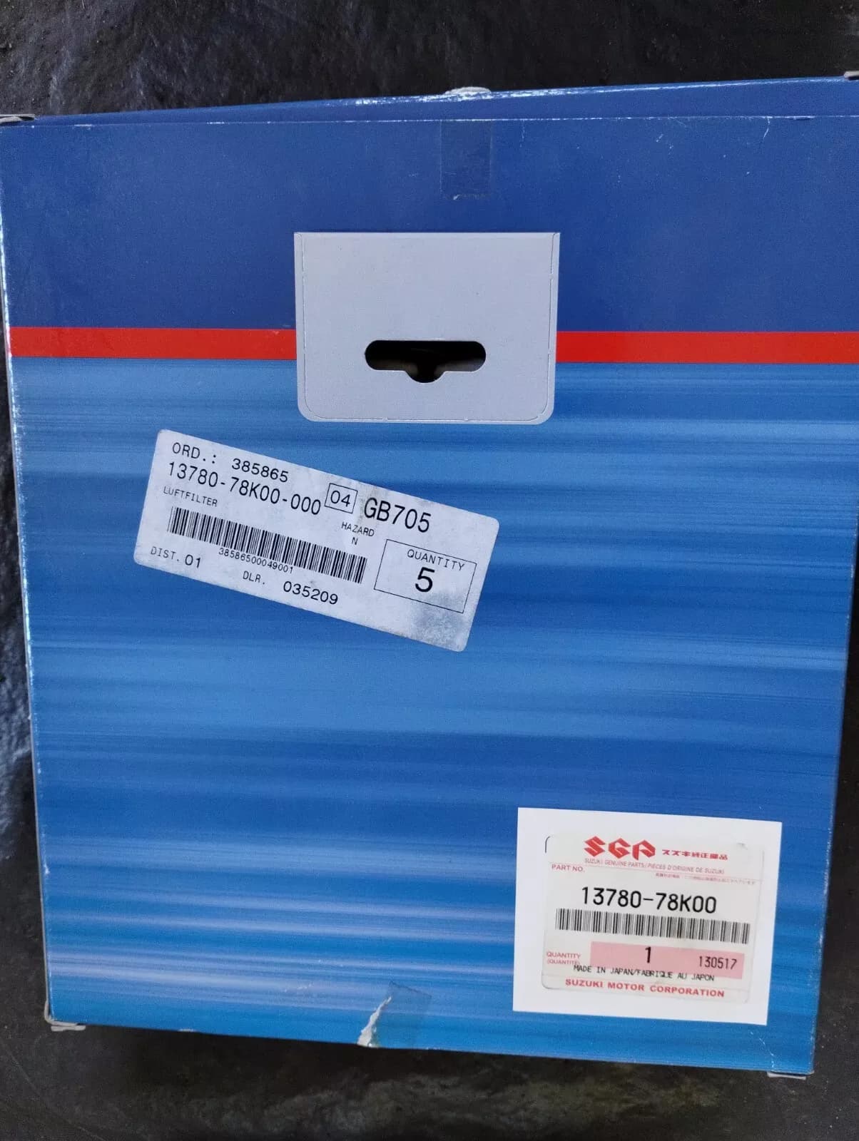 SUZUKI Genuine Filter No: 13780-78K00