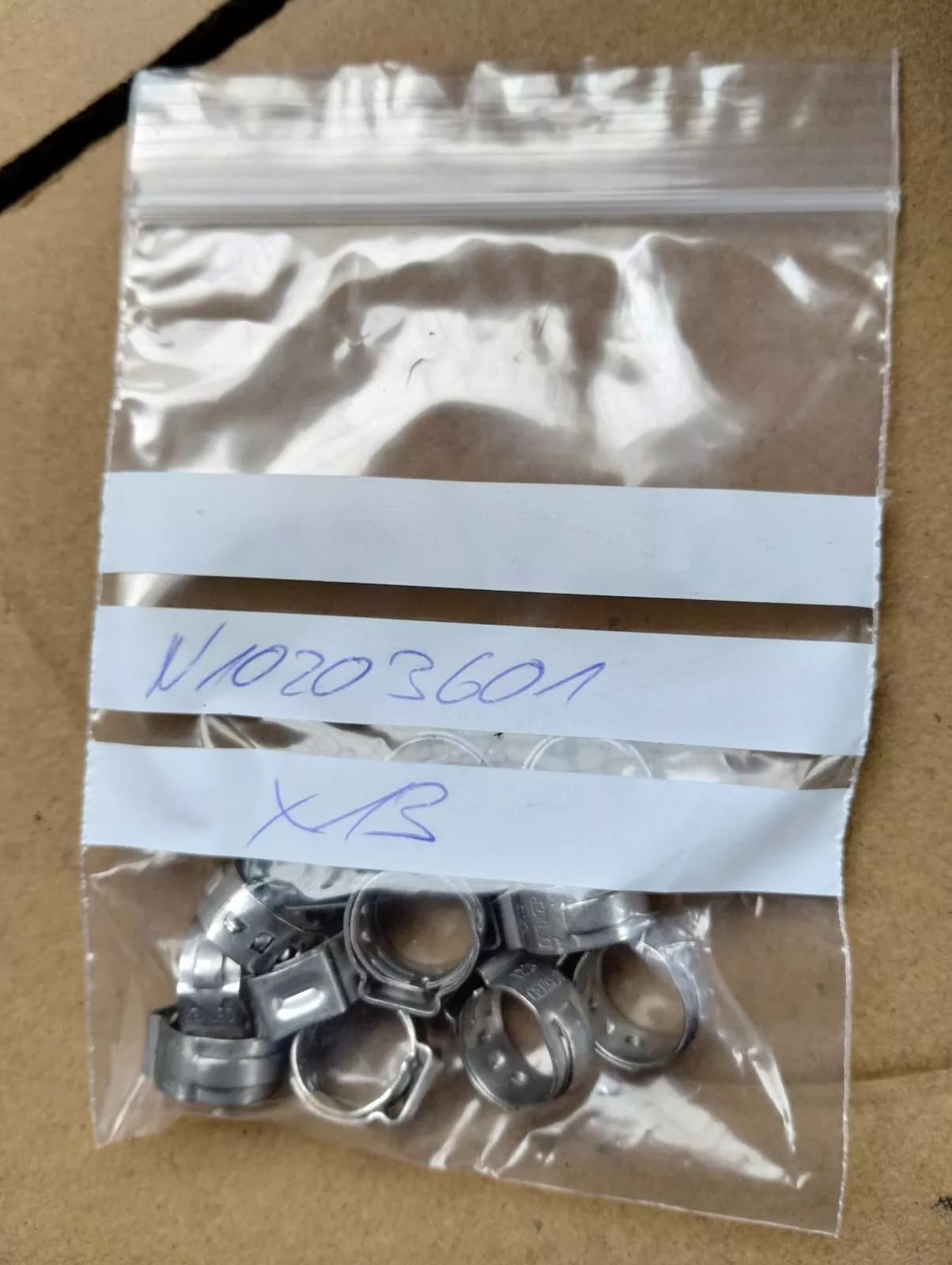 ORIGINAL BENTLEY EAR CRIMP HOSE CLAMP 13 PCS NR: N10203601