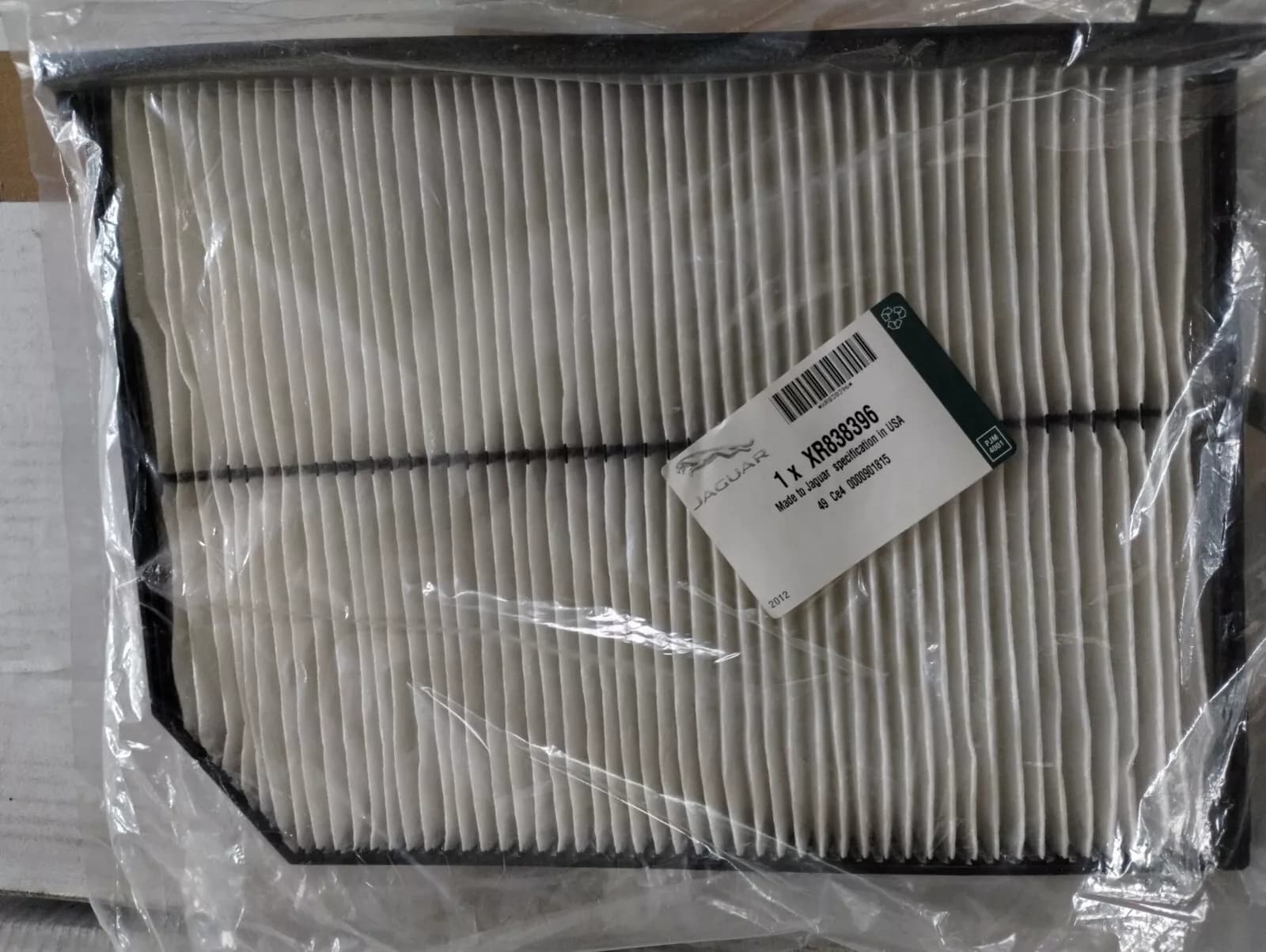 Jaguar, Land Rover, genuine Cabin Air Filter No: XR838396