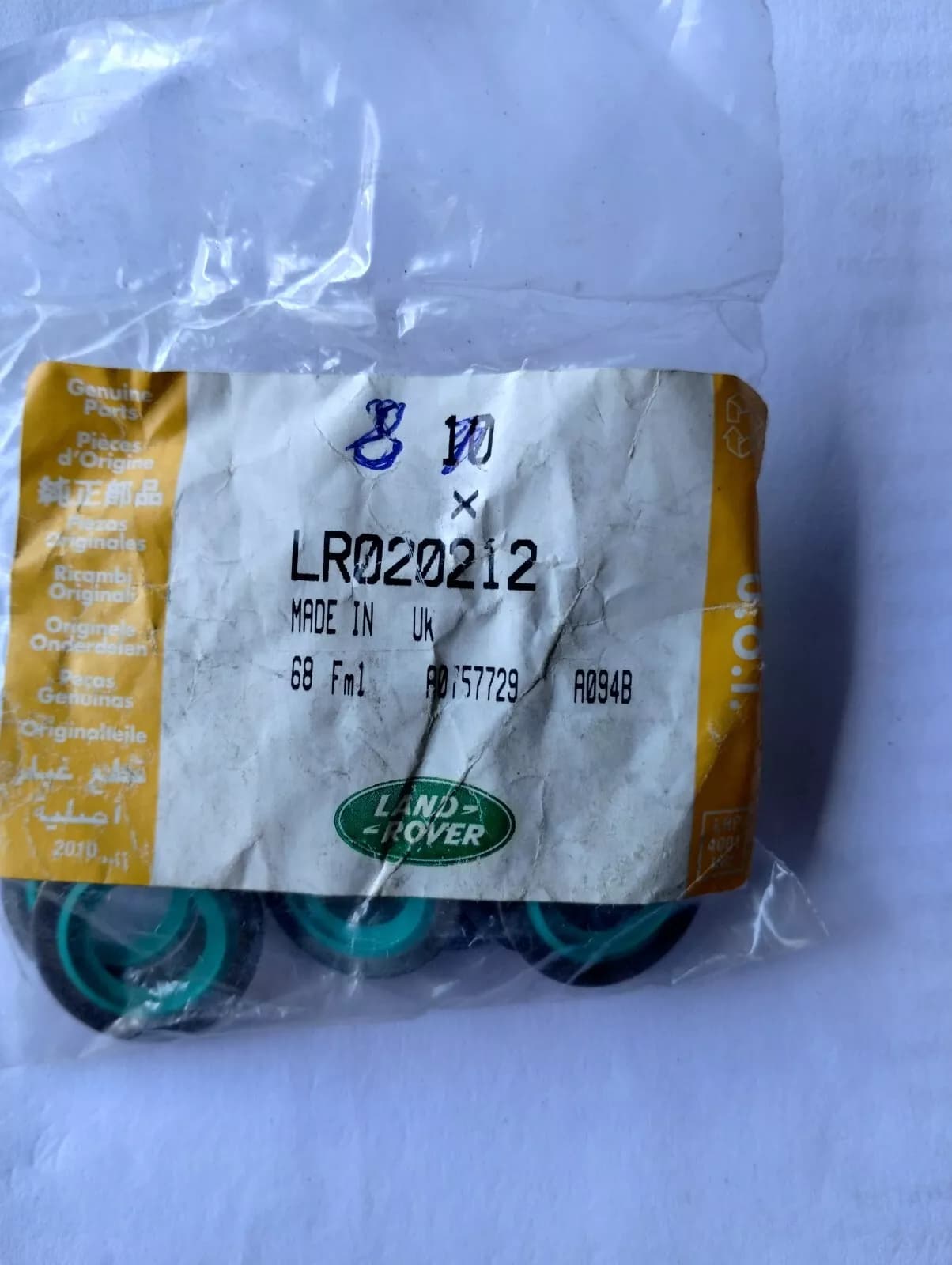 Jaguar, Land Rover, genuine washer 8pcs No: LR020212