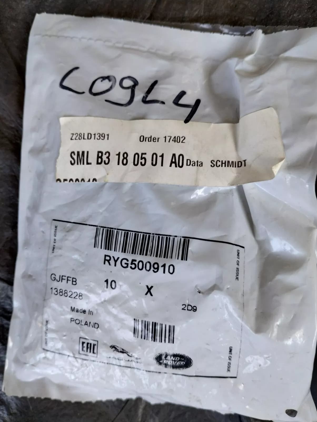 Genuine Jaguar, Land Rover, screw 12 Pcs No: RYG500910