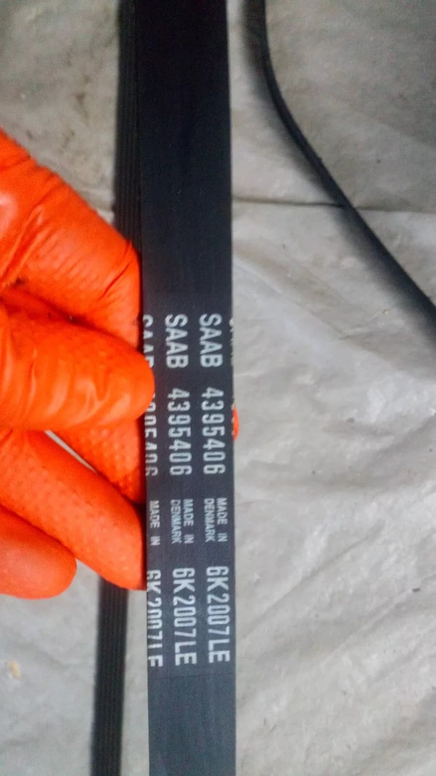 Saab V-belt original 6K 2007LE No:4395406