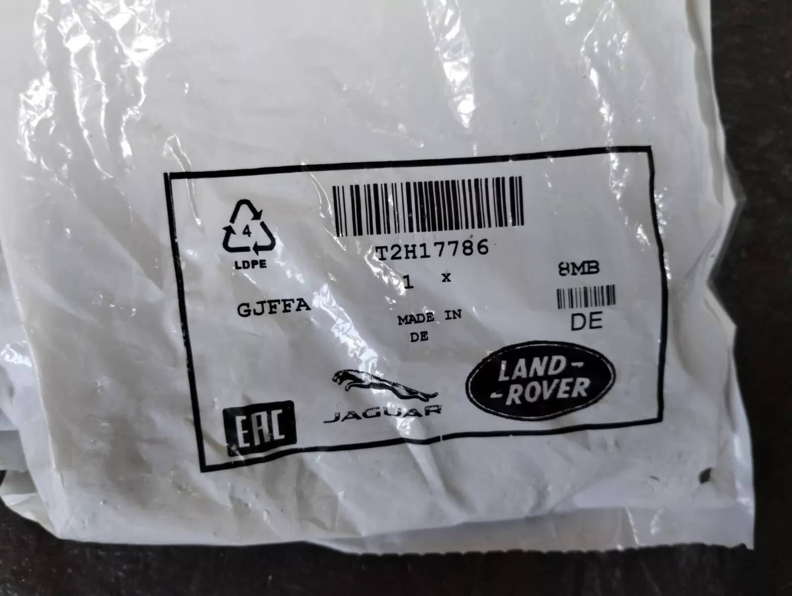 Genuine Jaguar, Land Rover, bolt 2 Pcs Nr: T2H17786