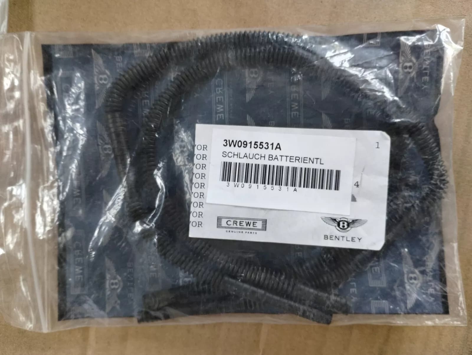 Bentley genuine HOSE BATTERY GASKET No:3W0915531A