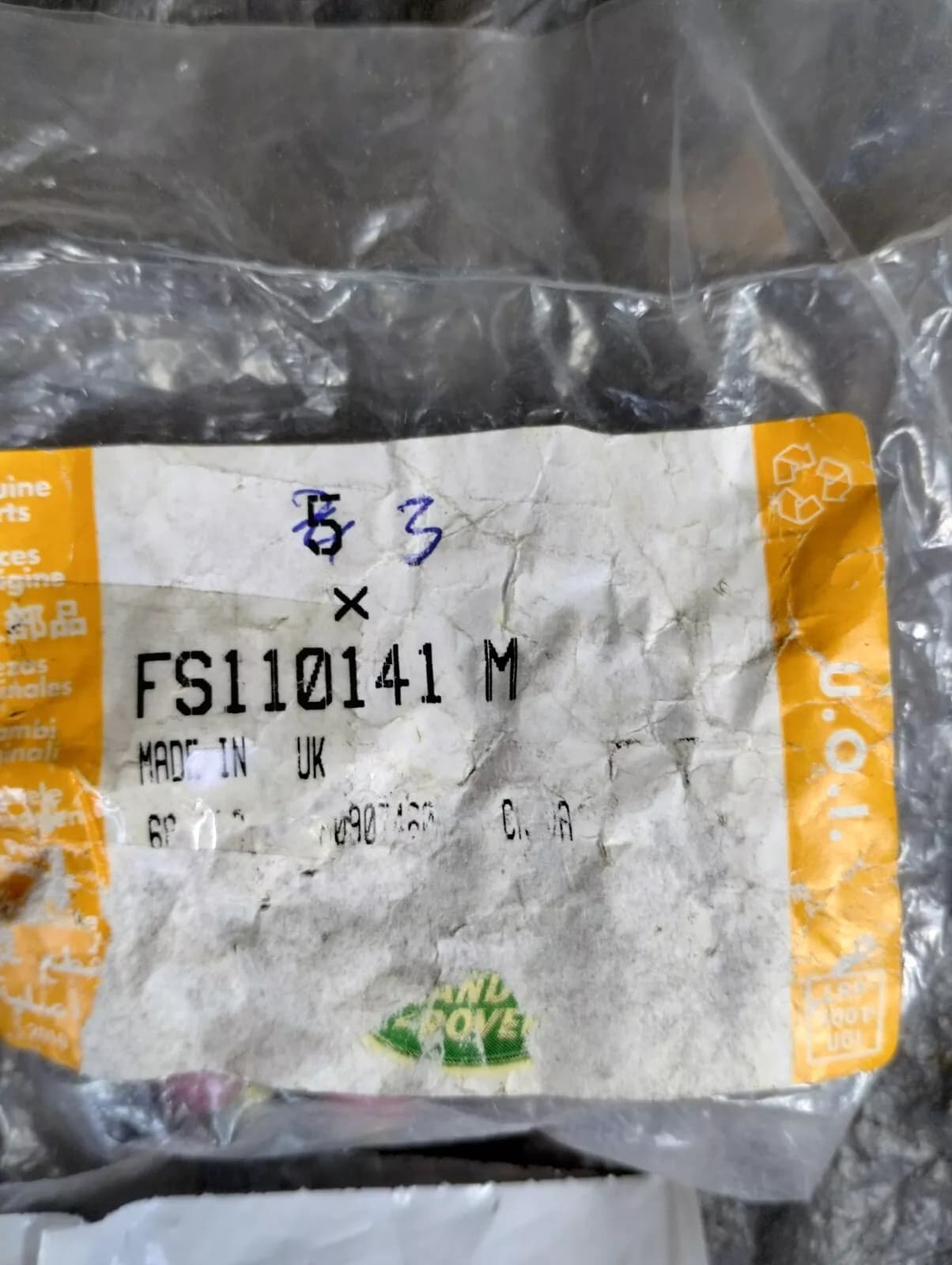 Genuine Jaguar, Land Rover, flanged head screw 3 Pcs No: FS110141M