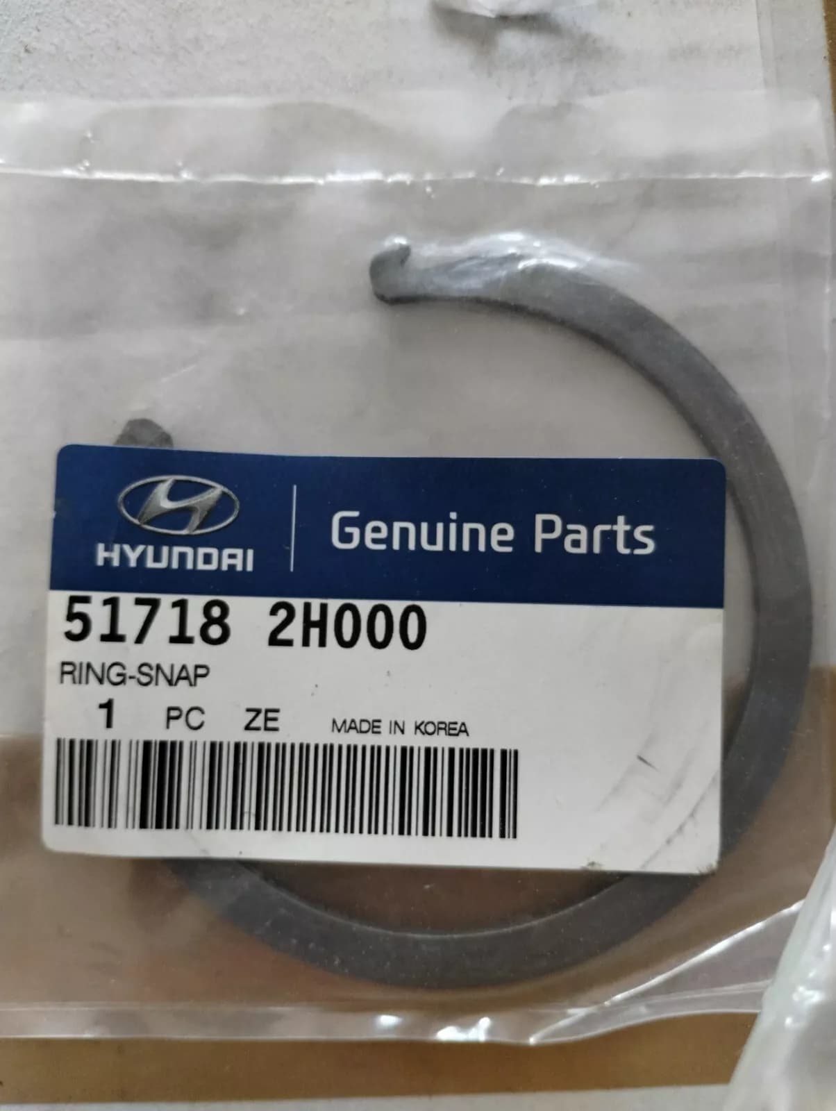 Genuine Hyundai, RING-SNAP 2 pcs no: 517182H000