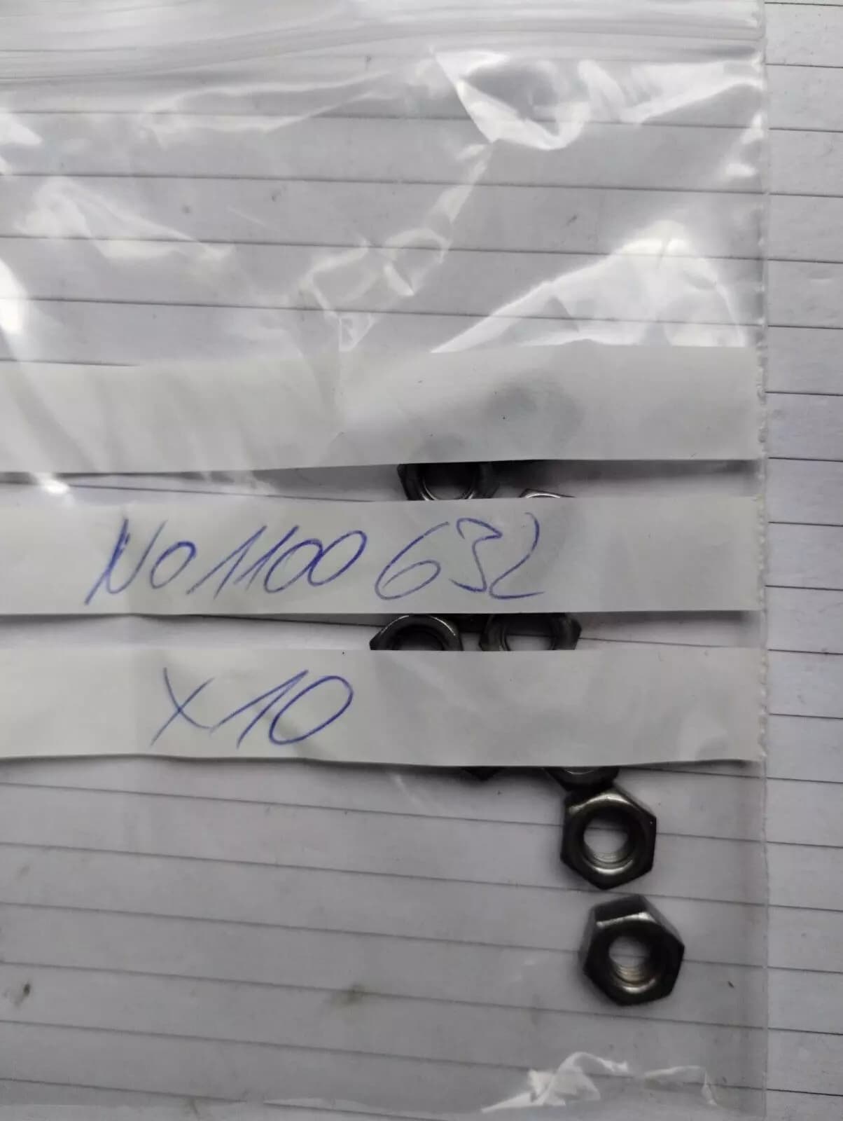 ORIGINAL VW GROUP PARTS, HEXAGON NUT M6 10 PCS No: N01100632