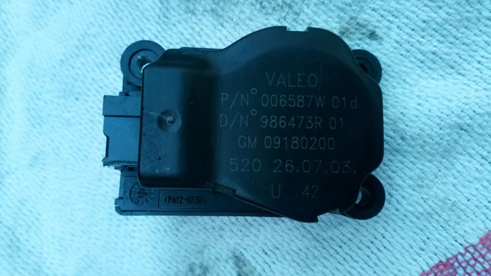 SAAB 9-3 servomotor Teilenr:09180222 Bj:2003-