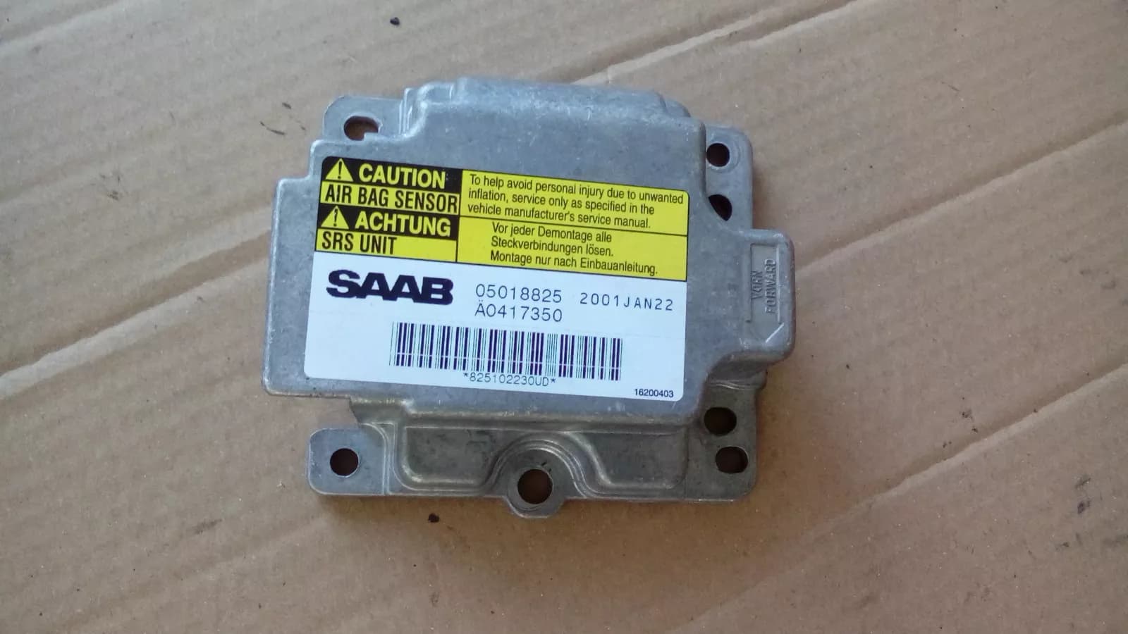 Saab 9-5 airbag control unit 05018825 module