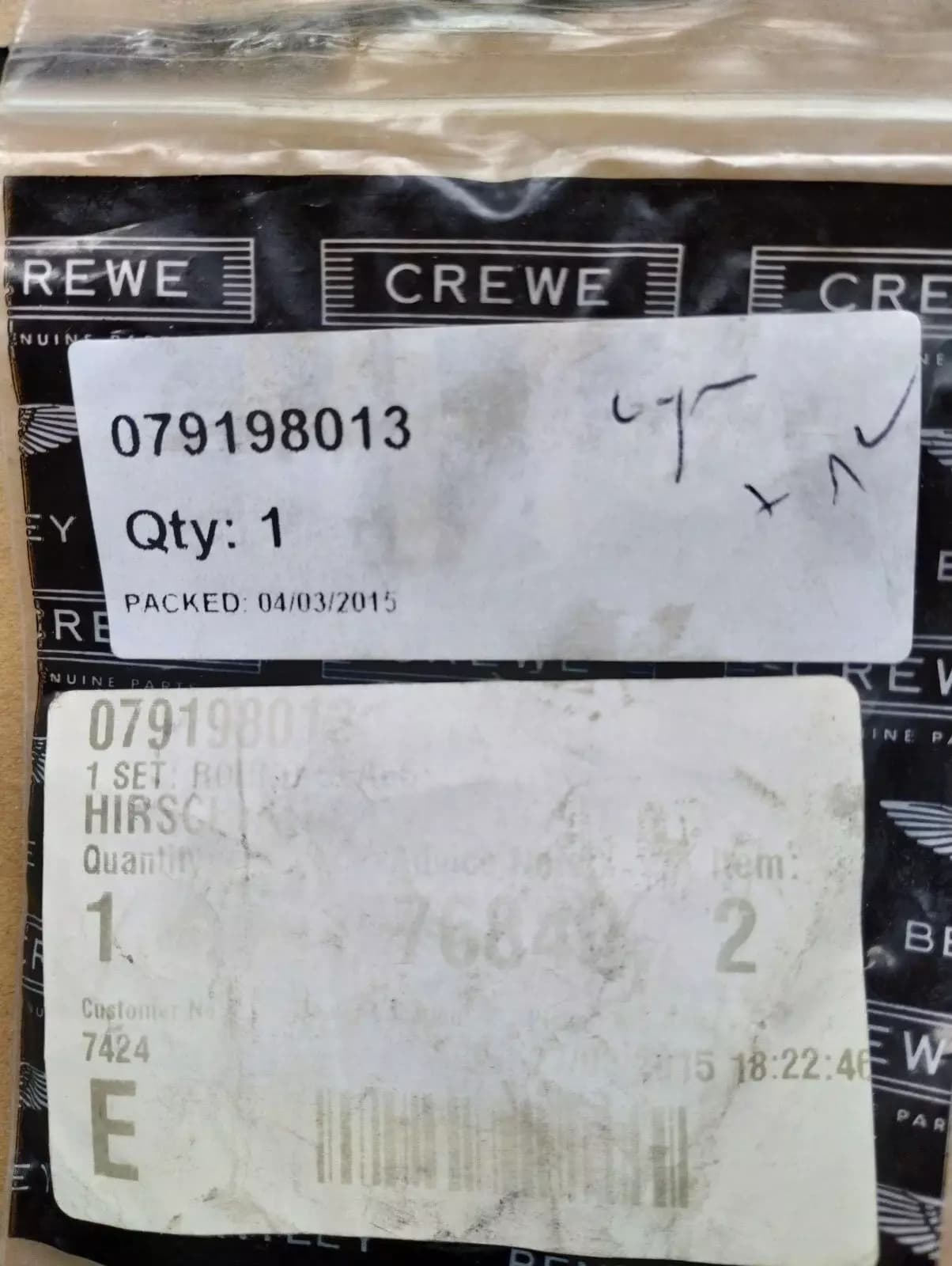 ORIGINAL BENTLEY SEAL 1 PCS Nr: 079198013