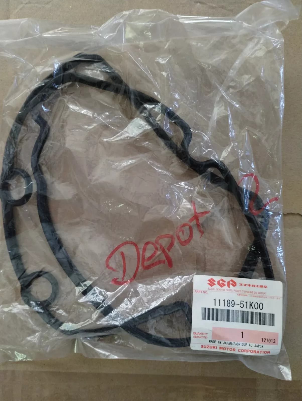 Genuine SUZUKI Seal No: 11189-51K00