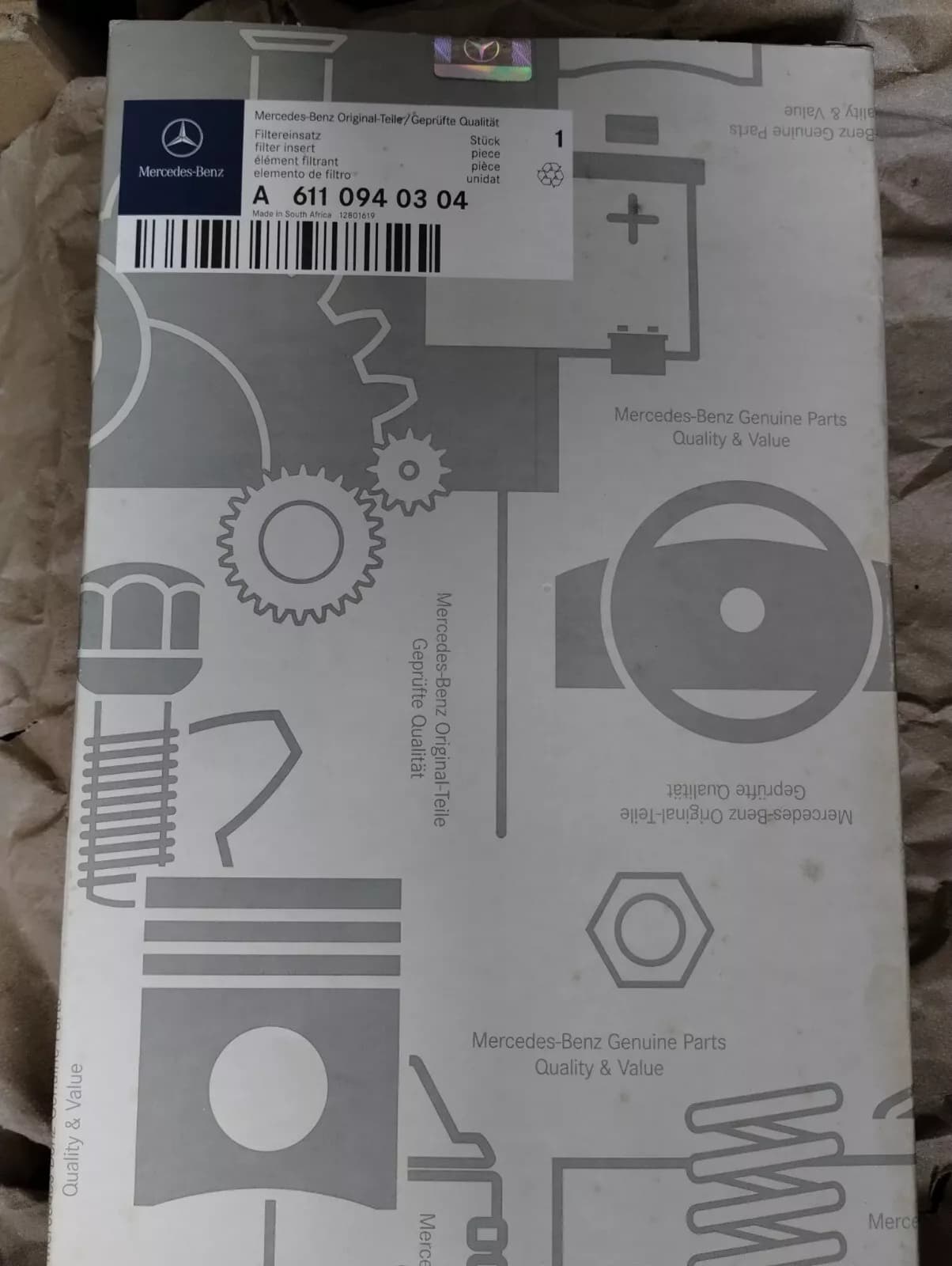 Genuine Mercedes Filter No : A6110940304