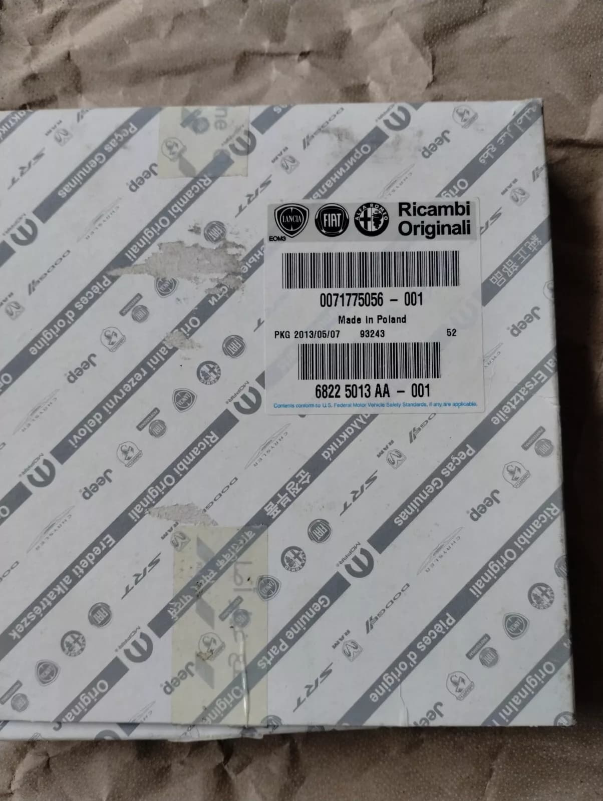 Genuine Fiat, Plastic ring Nr: 71775056, 68225013AA