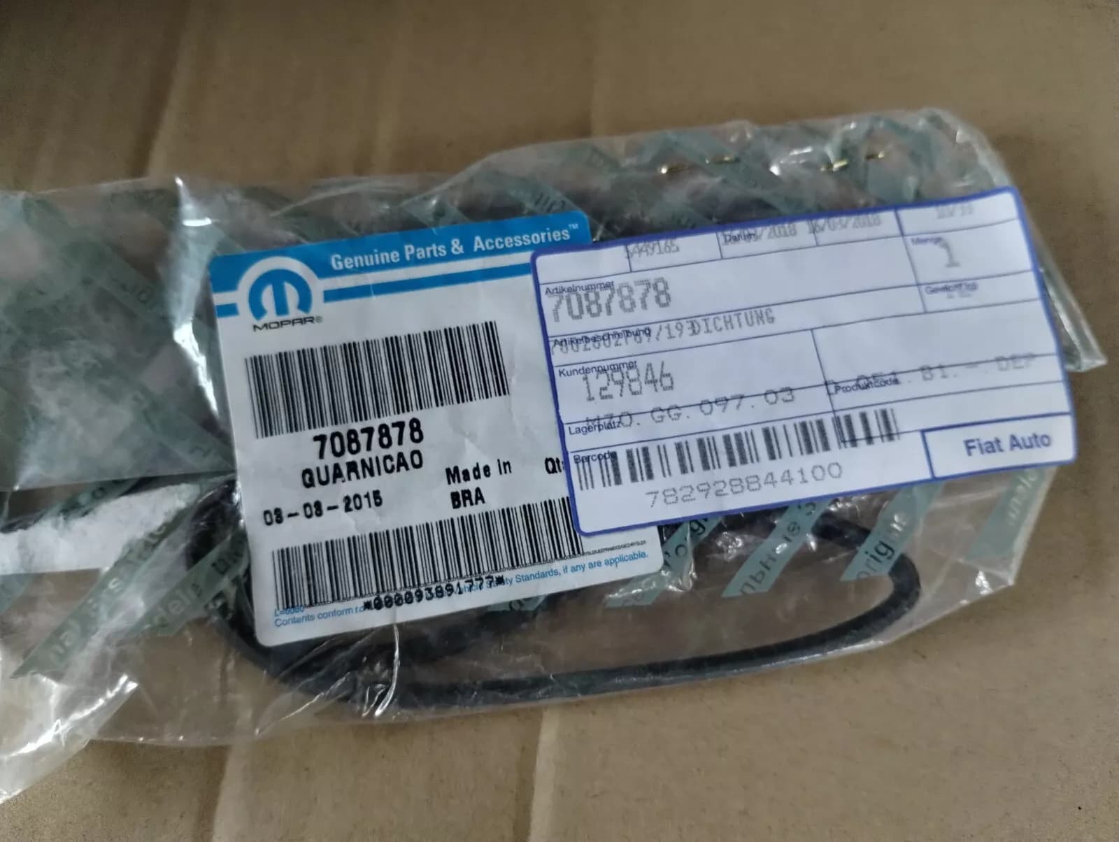 Genuine Fiat, Lancia, Alfa Romeo Seal No : 7087878