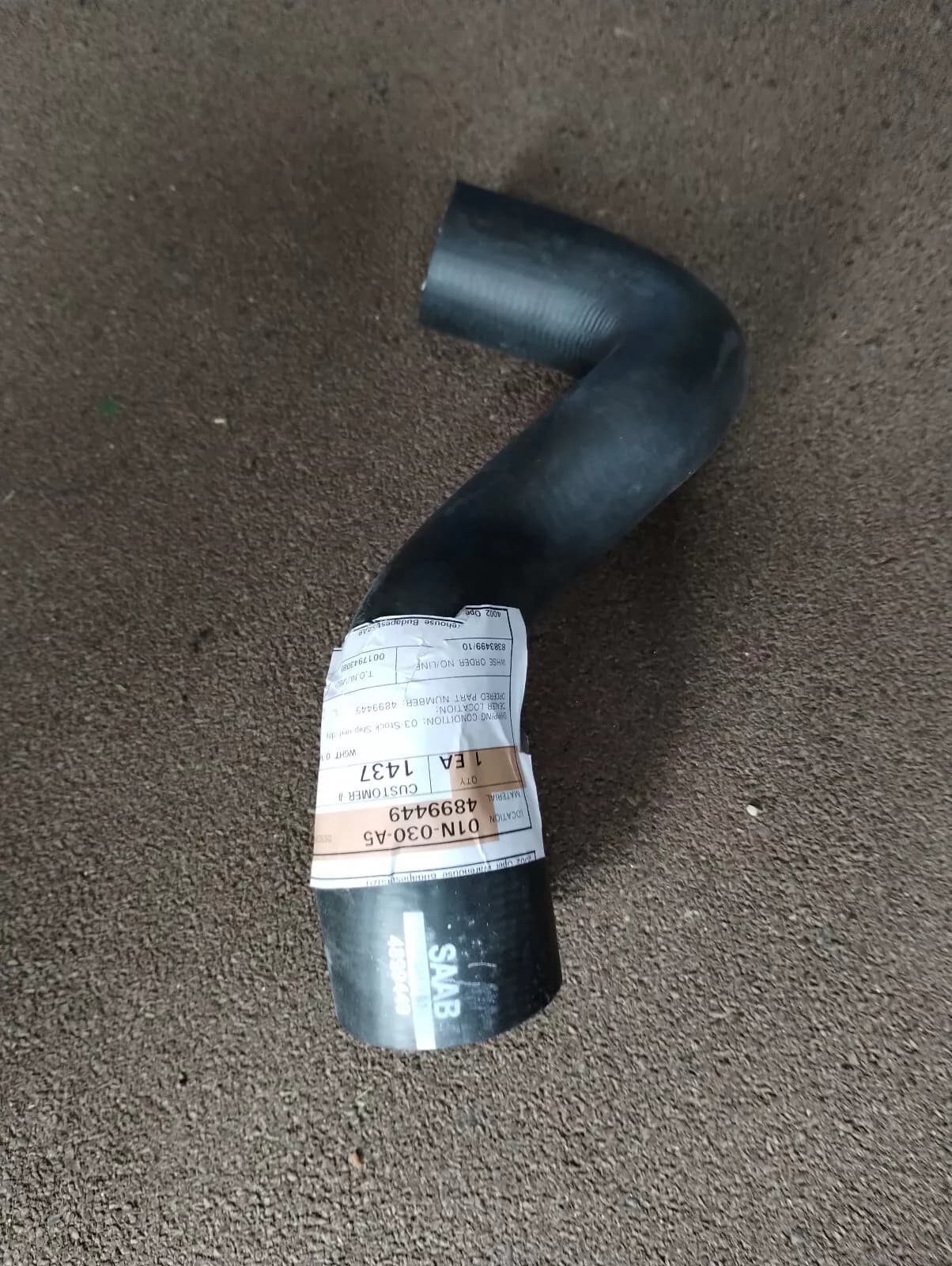 Saab 9-5 genuine Waterhose No:4899449