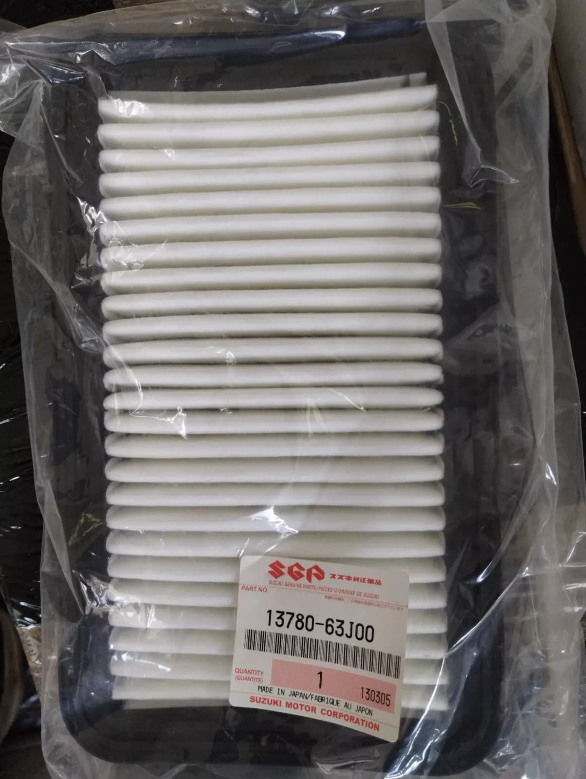 ORIGINAL Suzuki, air filter No: 13780-63J00
