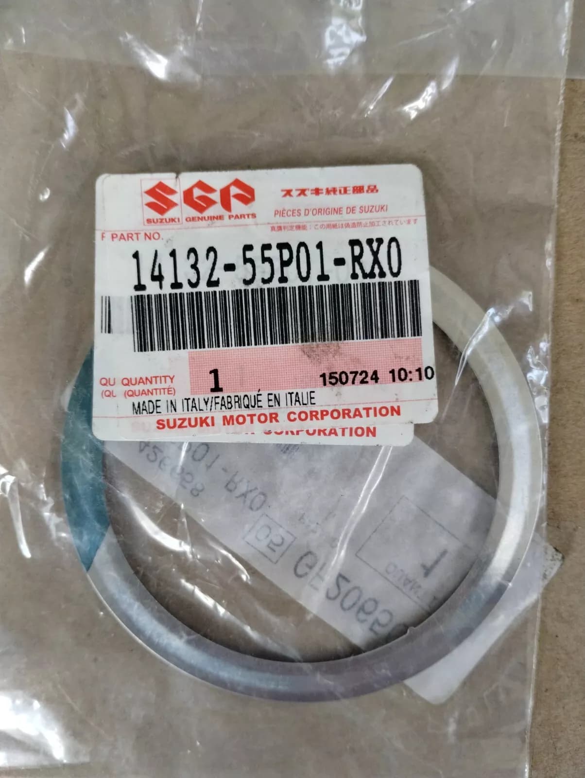 Genuine SUZUKI gasket No: 14132-55P01-RX0