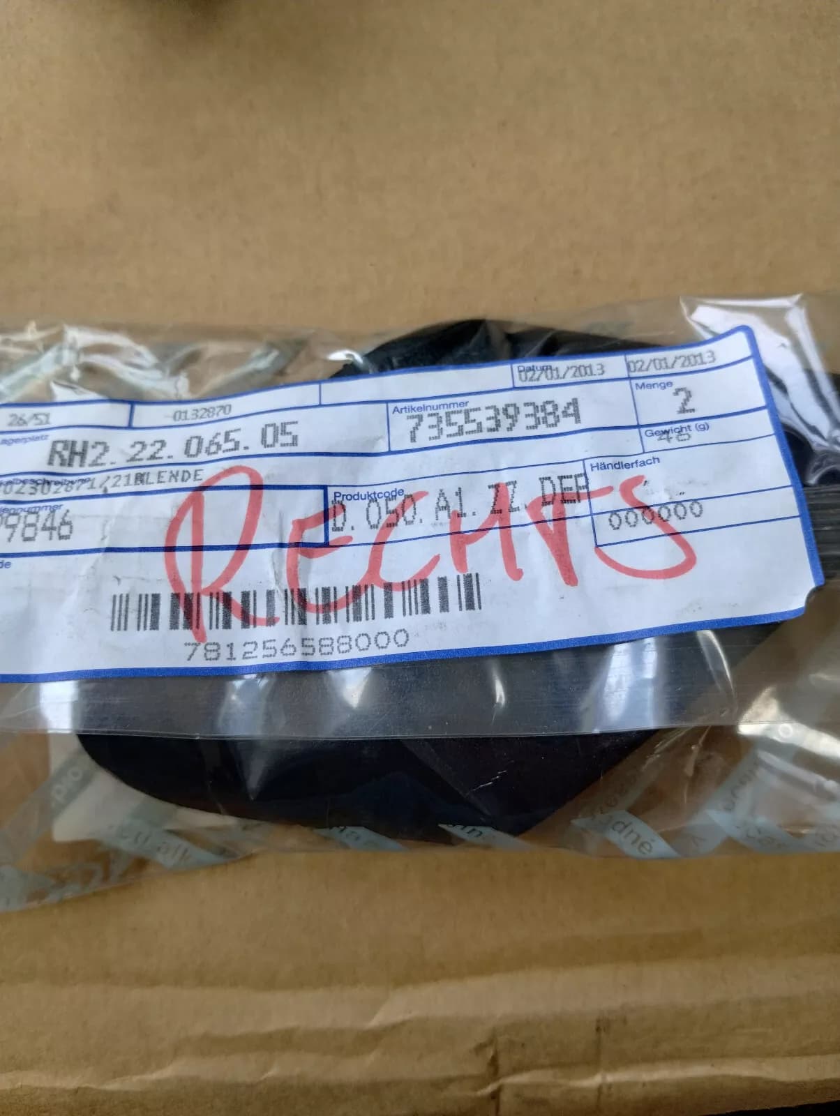 Genuine Fiat, Lancia, Alfa Romeo ORNAMENT Nr: 735539384