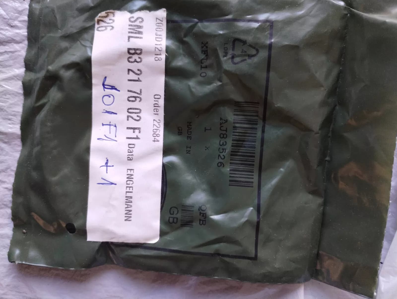 Jaguar, Land Rover, genuine O ring No: AJ83526