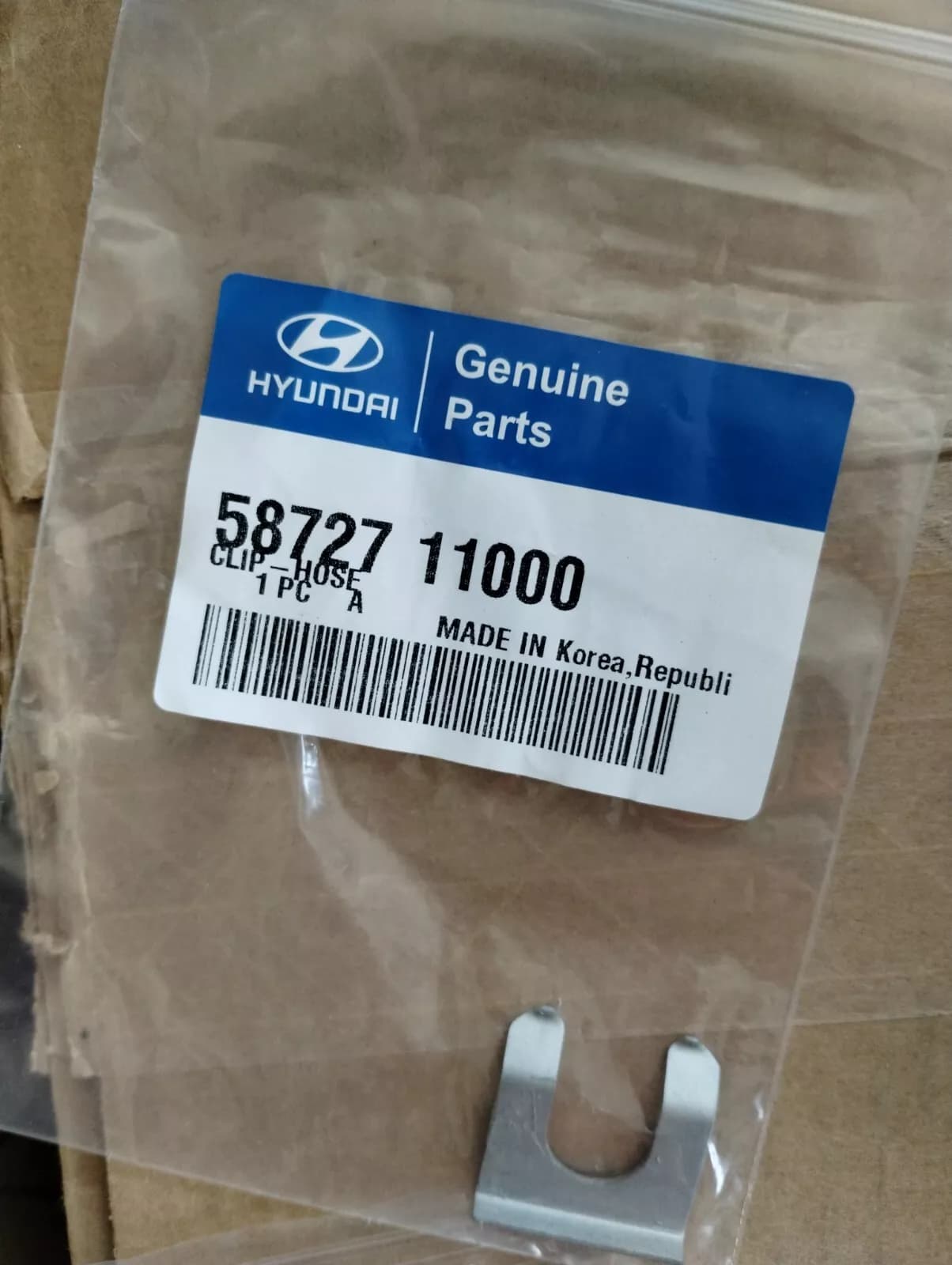 Genuine Hyundai, Brake hose clip 1 pcs Nr: 5872711000