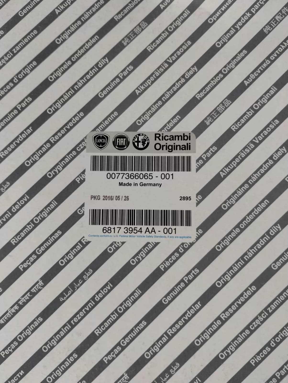 Genuine Fiat cabin filter No : 77366065