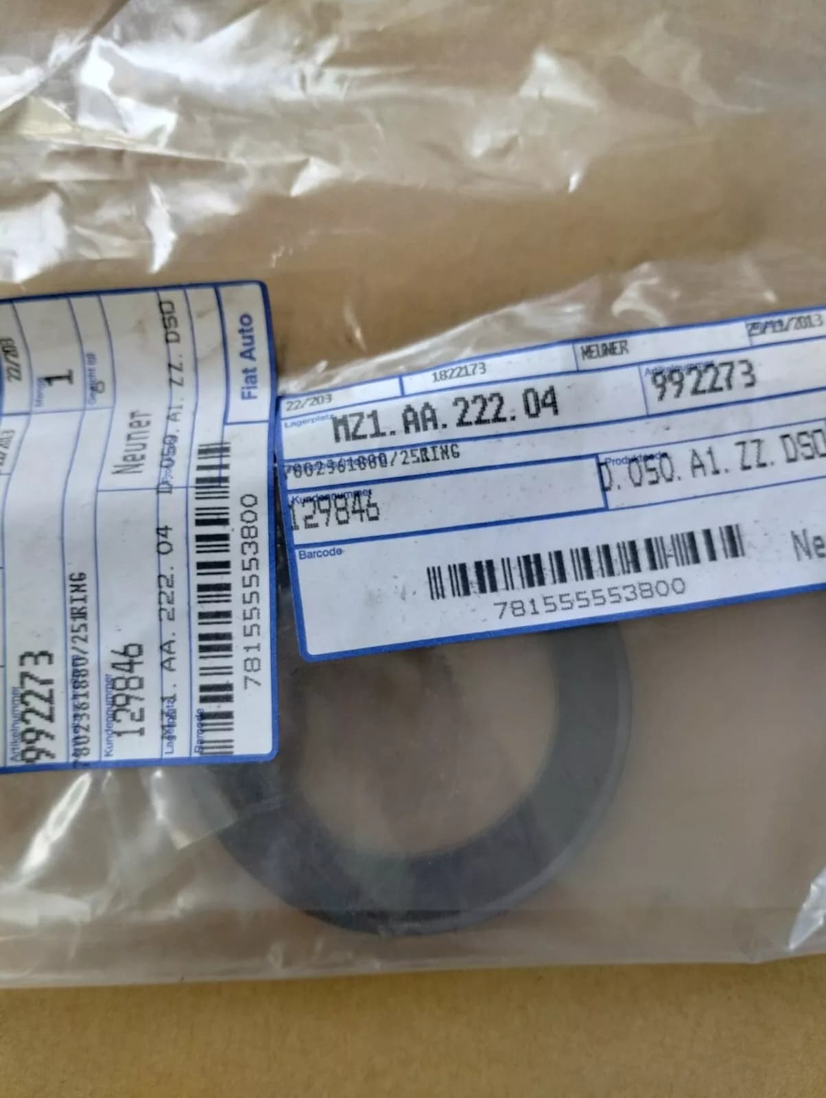 Genuine Fiat gasket No: 992273