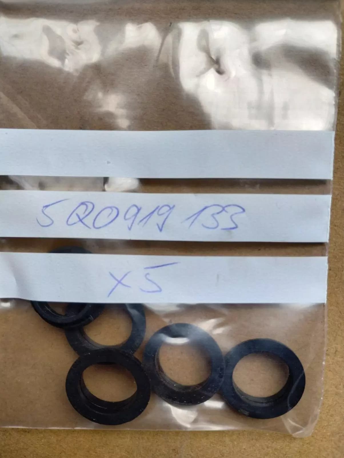 ORIGINAL VW GROUP PARTS, PTC SENSOR GASKET 5 PCS No: 5Q0919133
