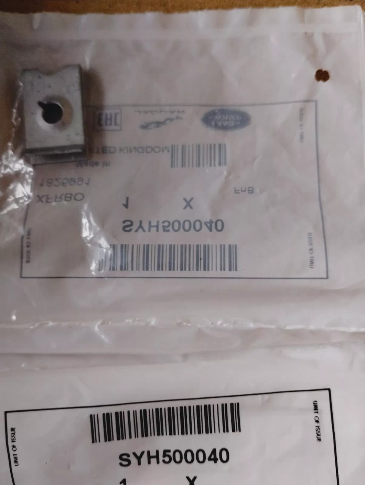 Genuine Jaguar, Land Rover, nut 5 Pcs Nr: SYH500040