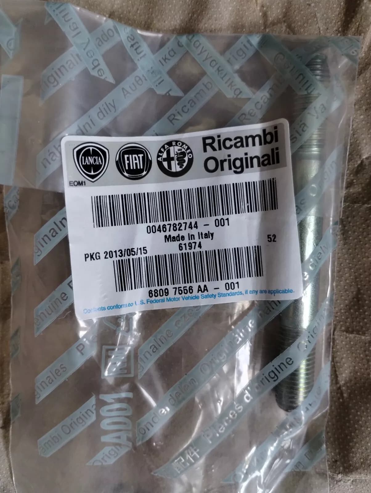 Genuine Fiat, Lancia, Alfa Romeo, Stud 3pcs No: 46782744