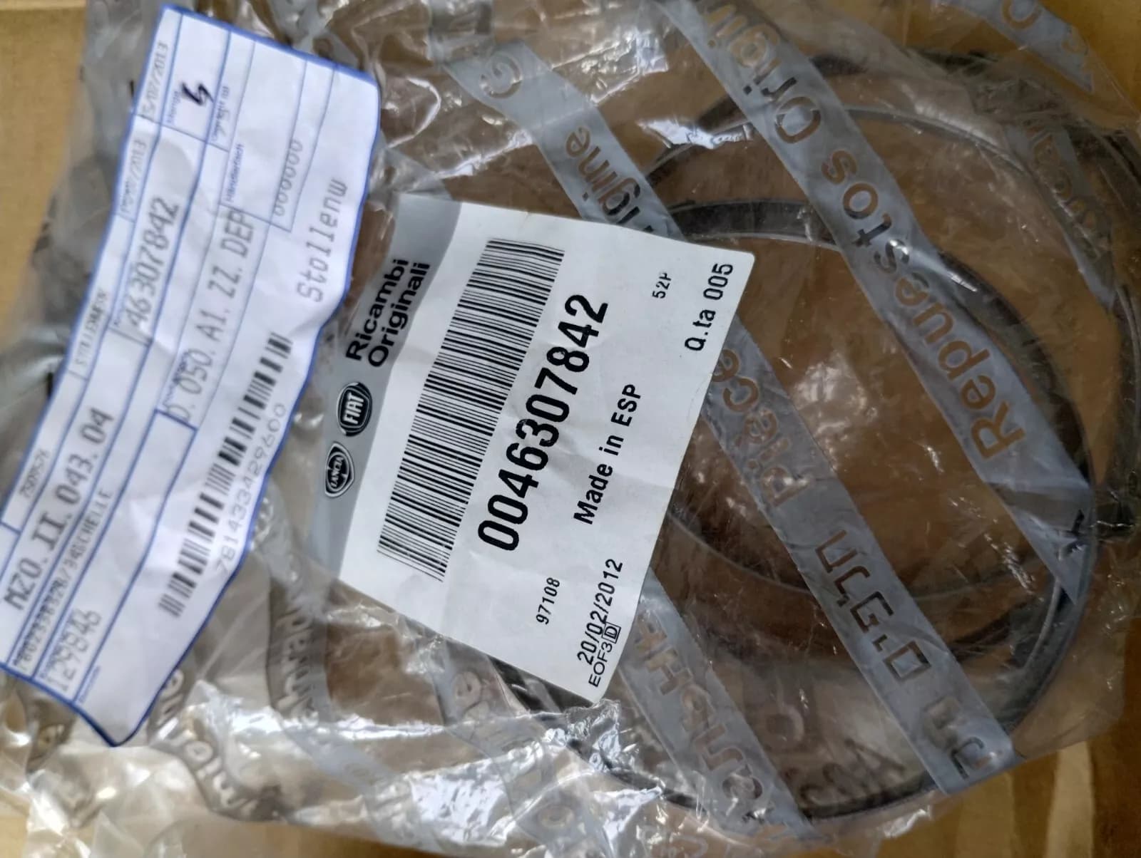 Genuine FIAT, Collar 4 pcs No : 46307842