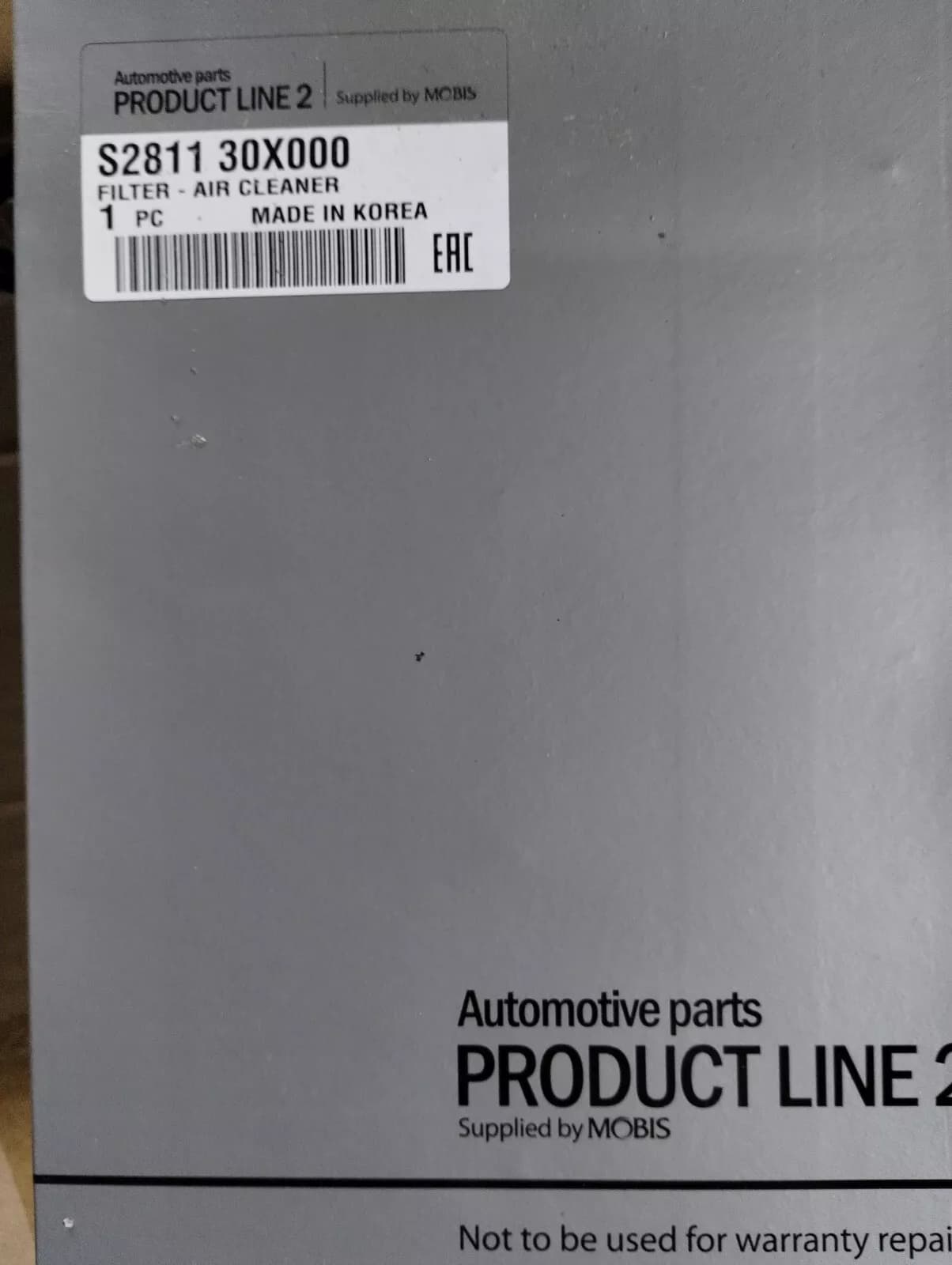 Genuine MOBIS, Filter 1 pcs no: S281130X000