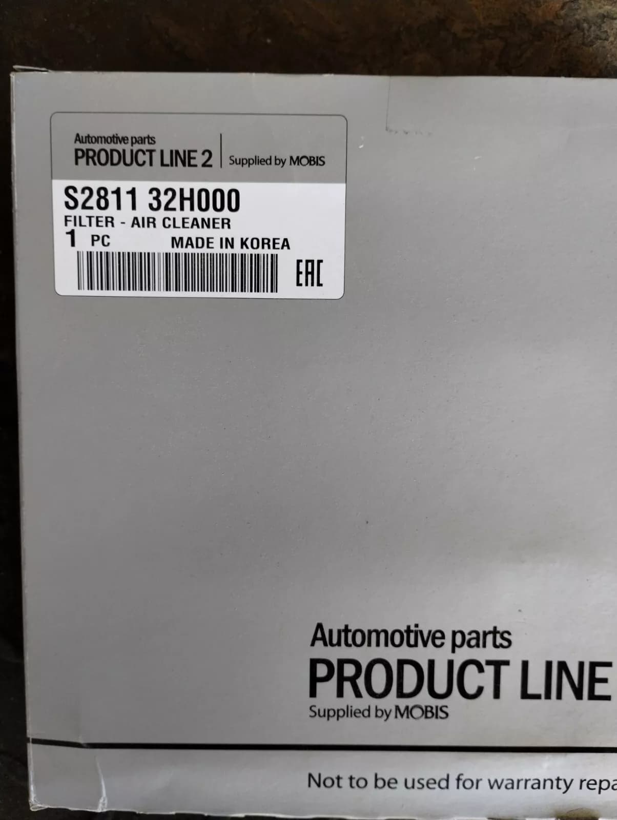 Original Mobis Air filter No: S281132H000