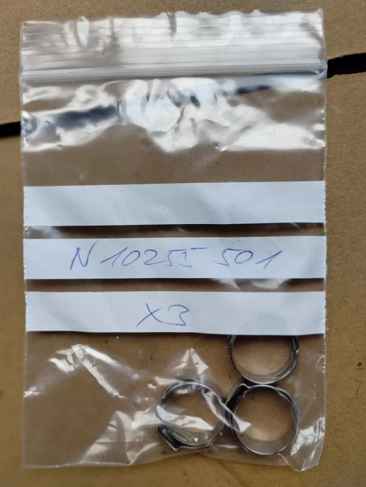 ORIGINAL BENTLEY EAR CRIMP HOSE CLAMP 3 PCS NR: N10255501