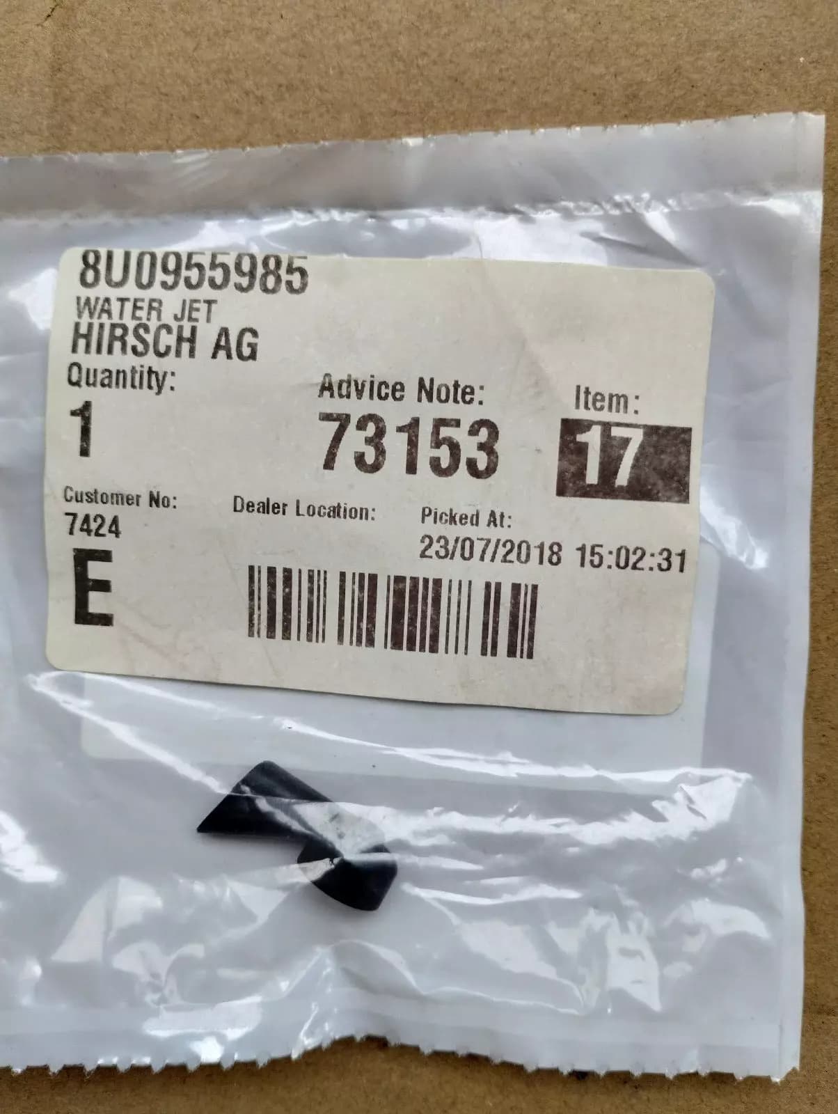 ORIGINAL BENTLEY SPRAY NOZZLE 1 PCS No: 8U0955985