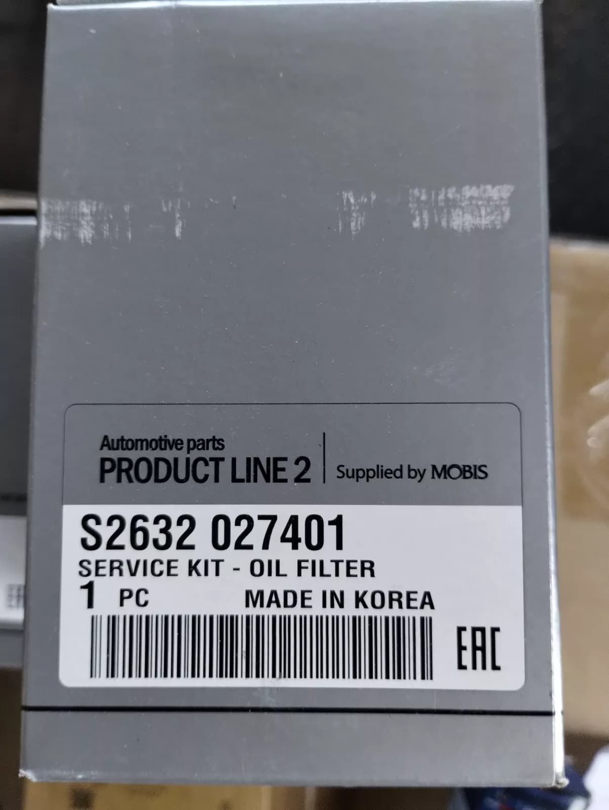Genuine MOBIS, SERVICE KIT-OIL FILTER 1 pcs no: S2632027401
