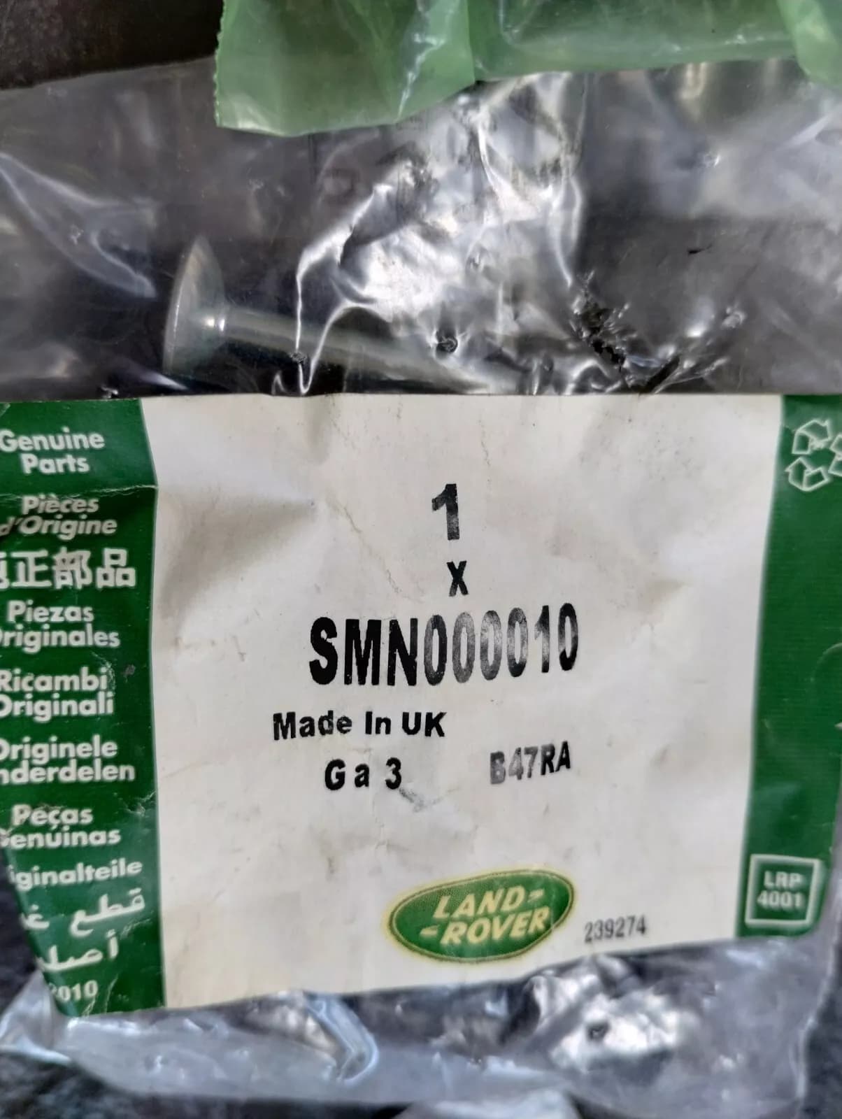 Genuine Jaguar, Land Rover, SPRING REAR BRAKE 1 Pcs No: SMN000010